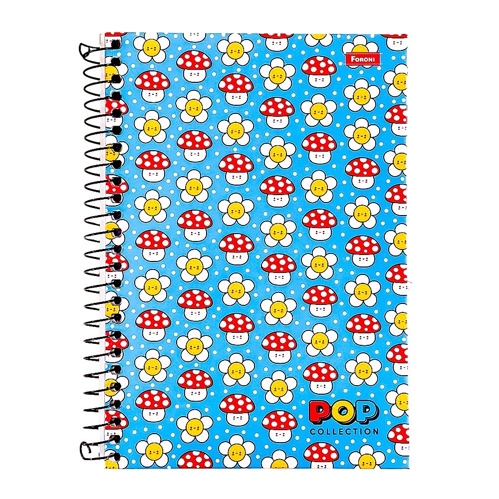 Caderno Capa Dura Espiral 80 Fls 140x202 Pop Collection Love Animals Unitário Foroni 3081574