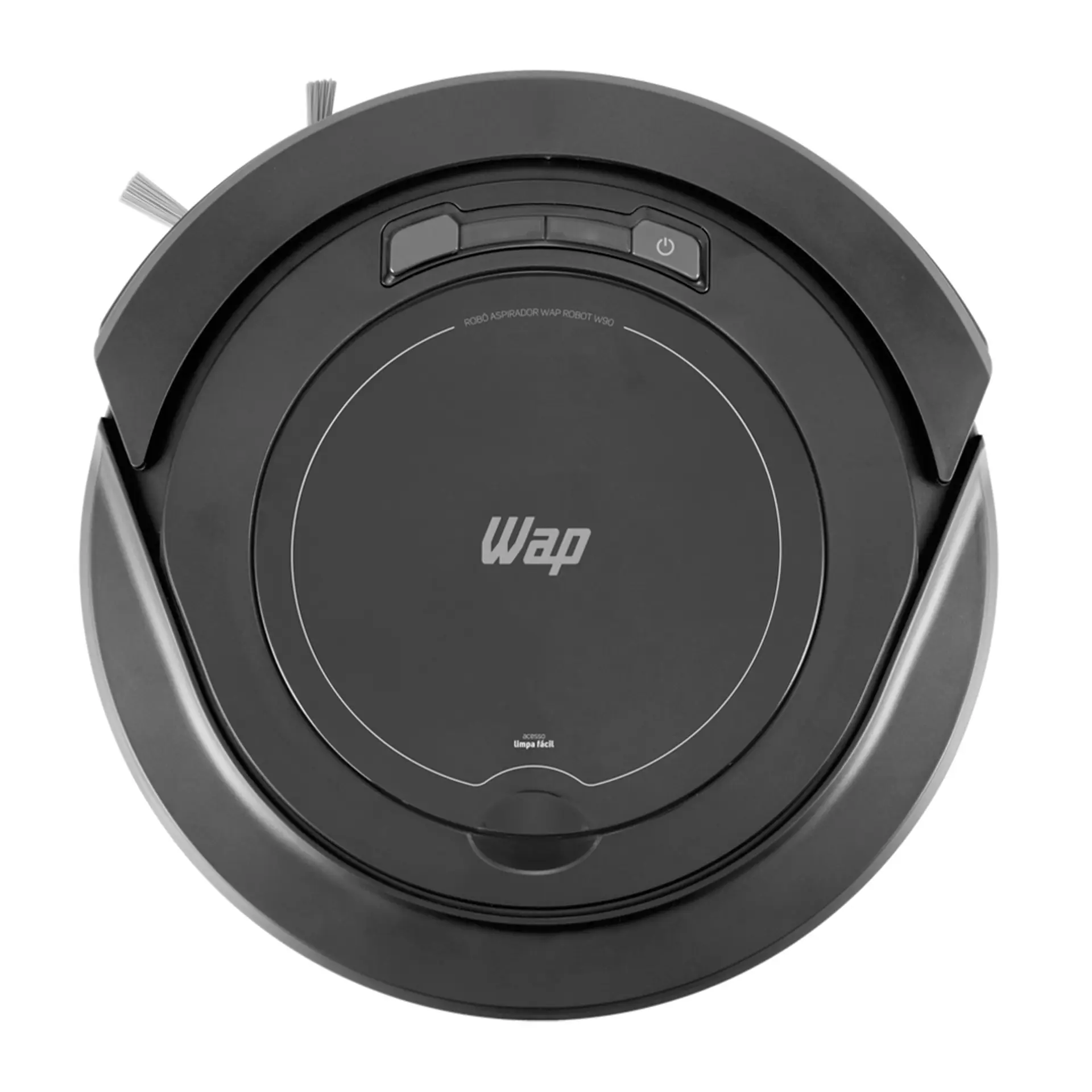 Aspirador de Pó Robô Sem Fio 3 em 1 W90 Wap - Preto - Bivolt
