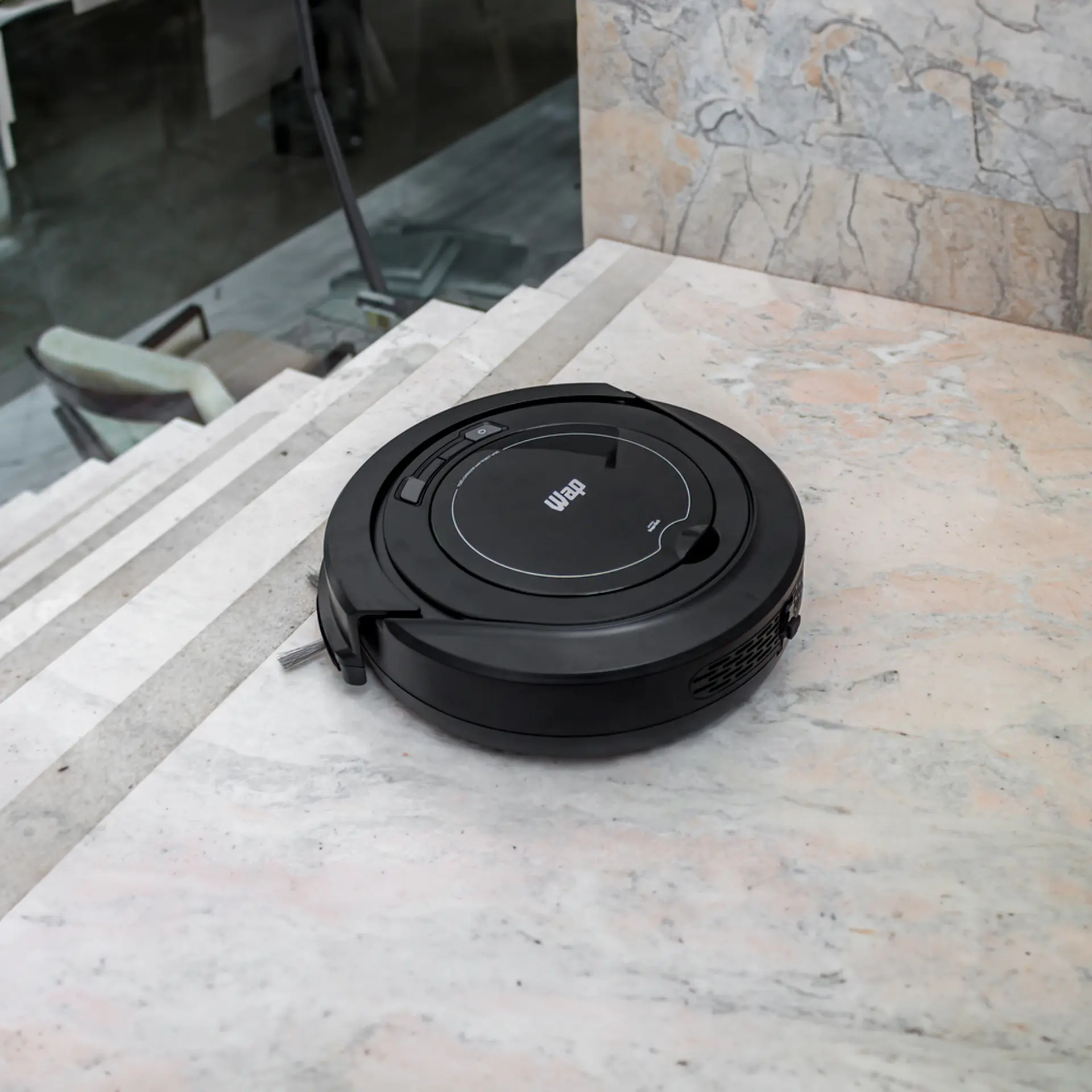 Aspirador de Pó Robô Sem Fio 3 em 1 W90 Wap - Preto - Bivolt