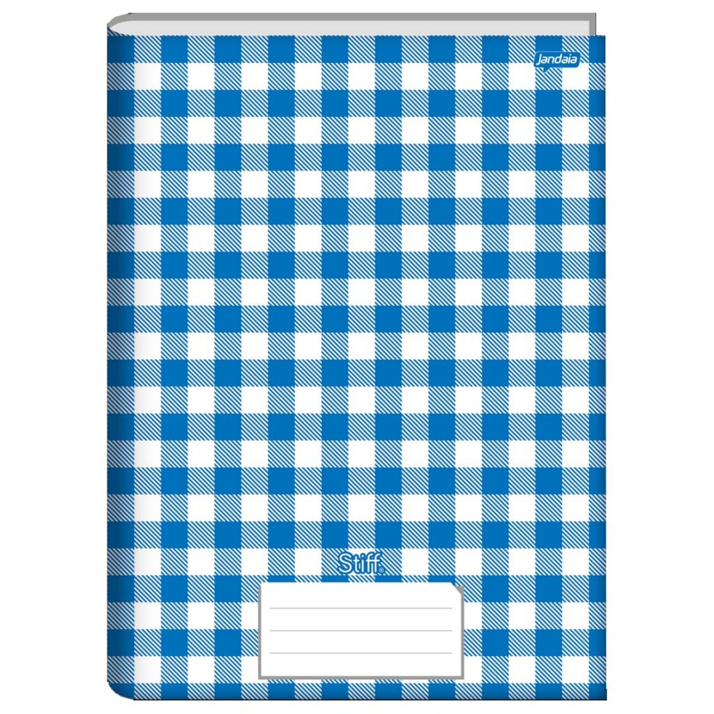 Caderno Brochurão Capa Dura Costurado 96 Fls 200x275 Xadrez Azul - Unitário - Jandaia - 75894-77