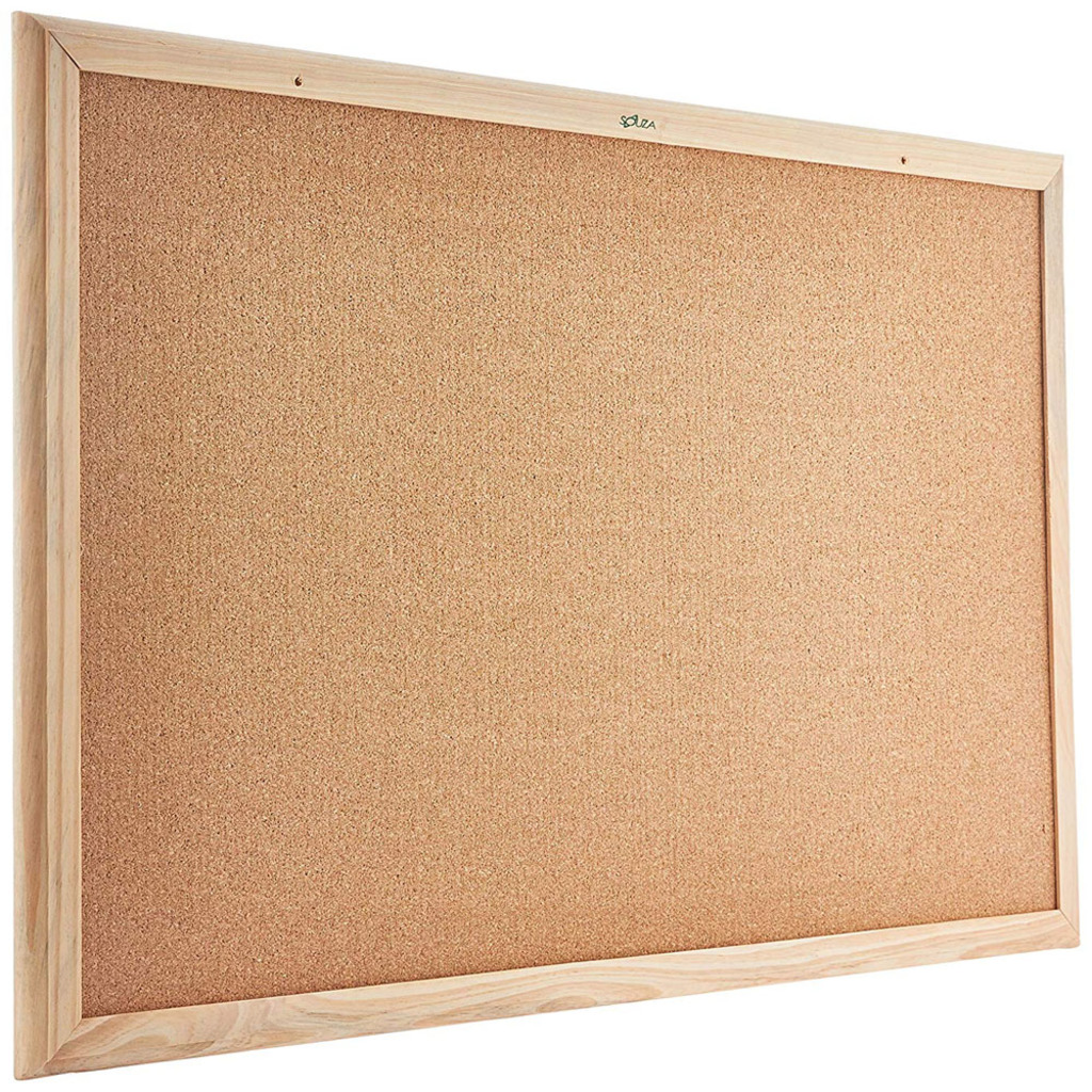 Quadro de Avisos em Cortiça Standard 90x60 Cm com Moldura de Madeira Souza  - 3294