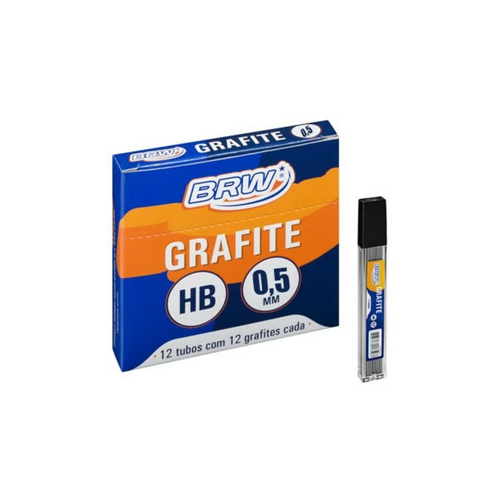 Grafite HB 0,5mm BRW Caixa com 12 Tubos - GF0501