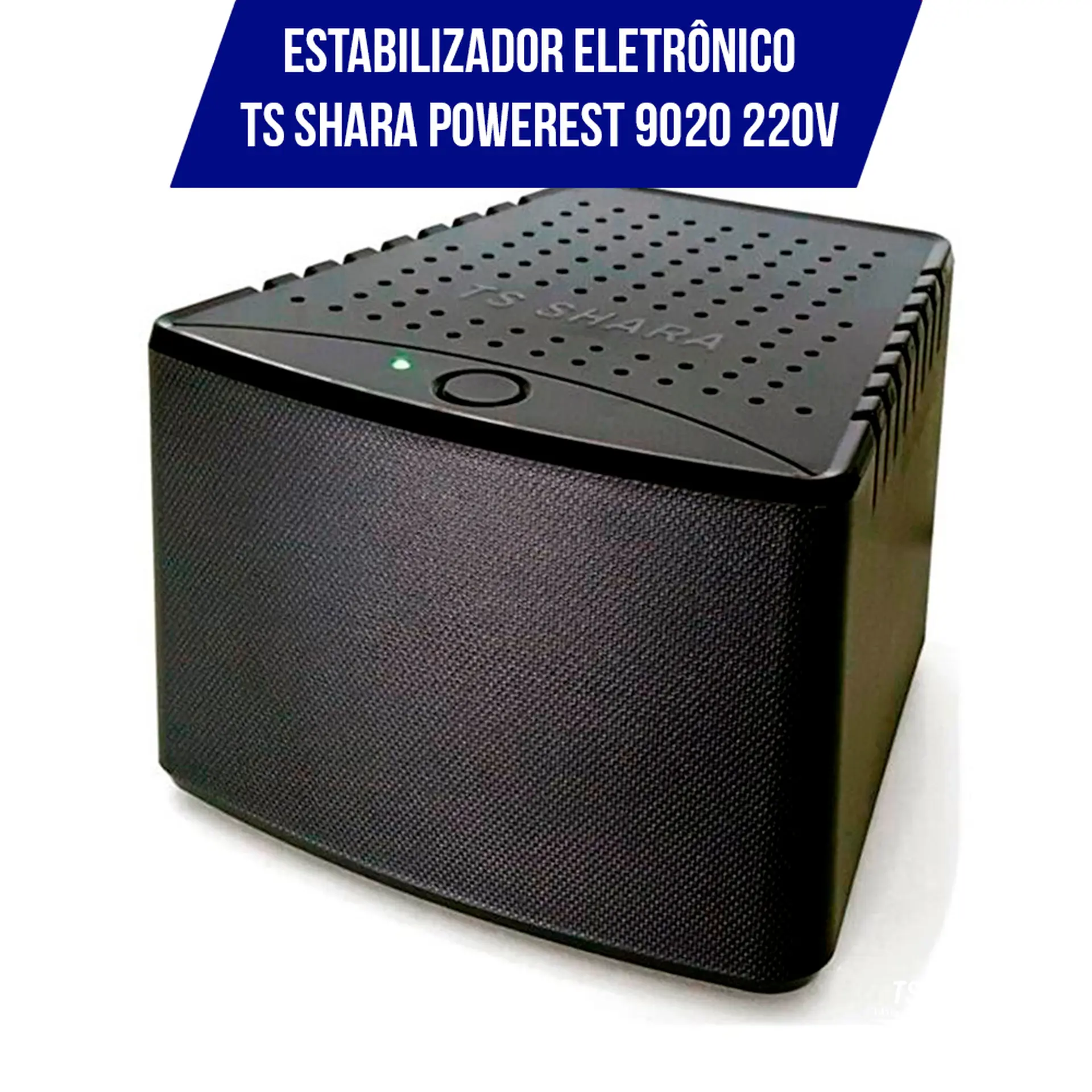 Estabilizador TS Shara Powerest Home 2000VA 6 Tomadas Monovolt 9020 - Preto - 220 Volts