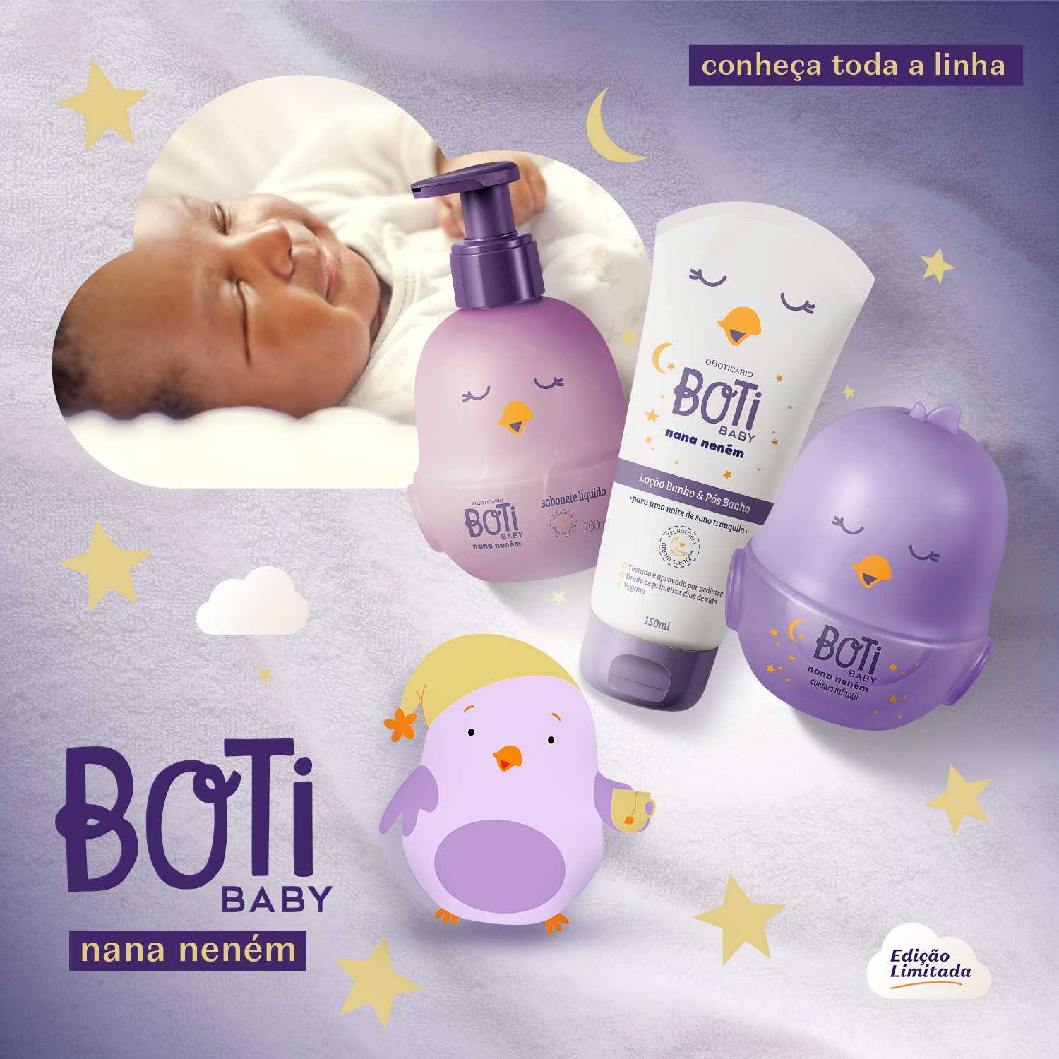 Loção Banho e Pós-Banho Boti Baby Nana Neném 150g