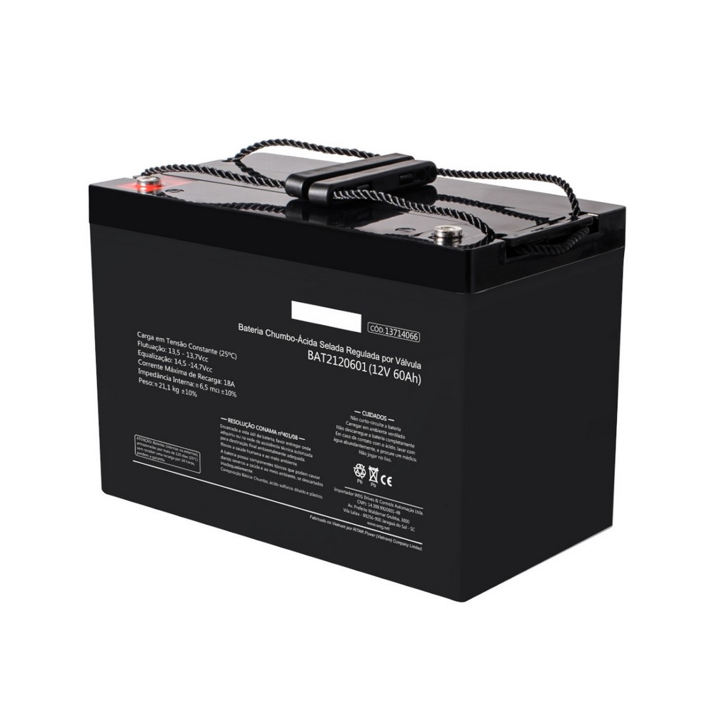 Bateria Selada para Alarmes e Nobreaks 60Ah 12V WEG 13714066