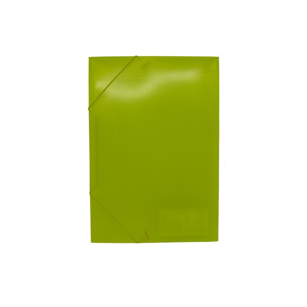 Pasta Aba Elástico Ofício 335 x 235mm sem Lombo Amarelo Solft Polibras - Pacote com 10 Unidades - 160206