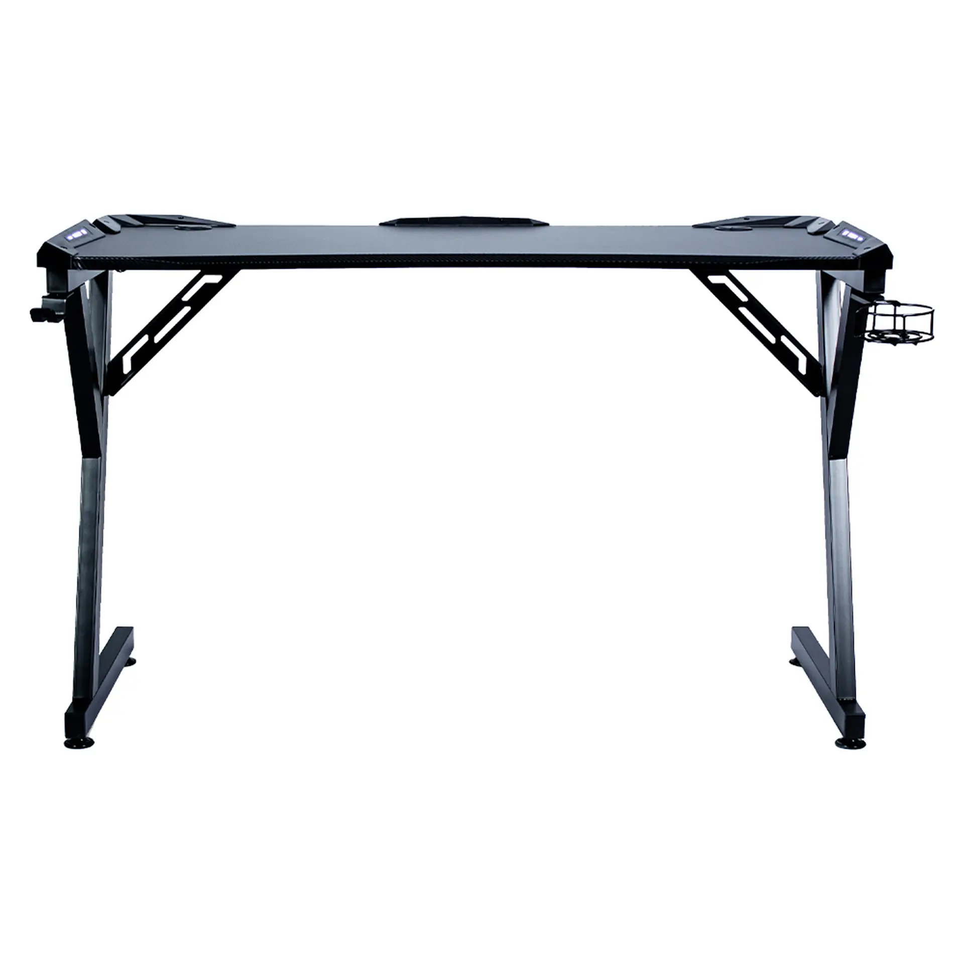 Mesa Gamer RGB Revestimento Fibra de Carbono Gamerzone Xtreme - Preto