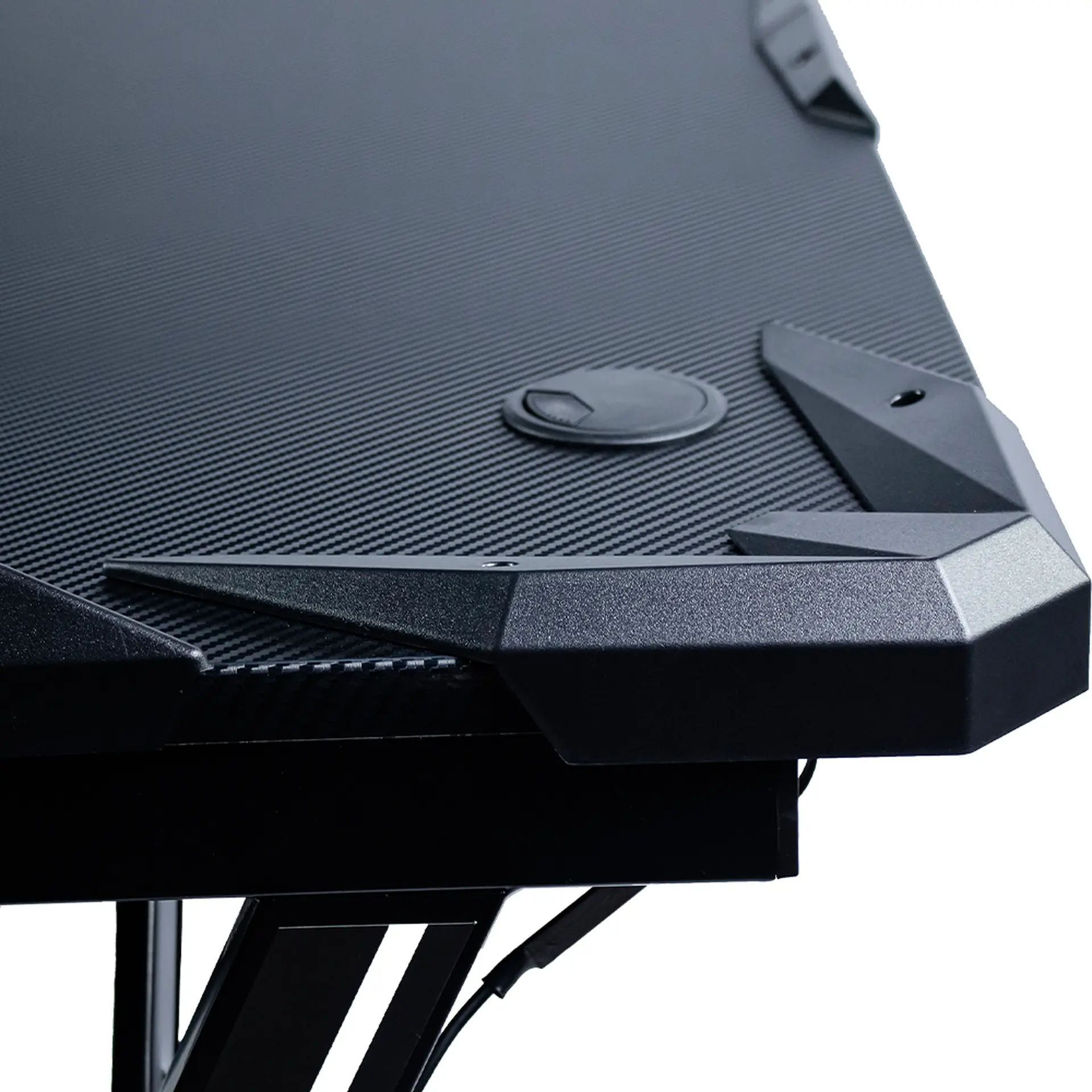 Mesa Gamer RGB Revestimento Fibra de Carbono Gamerzone Xtreme - Preto