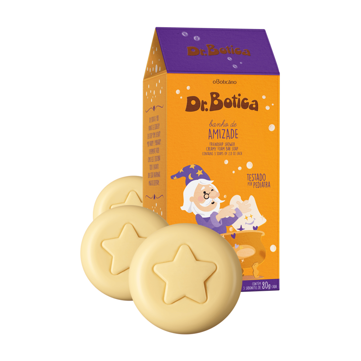 Sabonete Barra Trio Dr. Botica Banho De Amizade 80g cada
