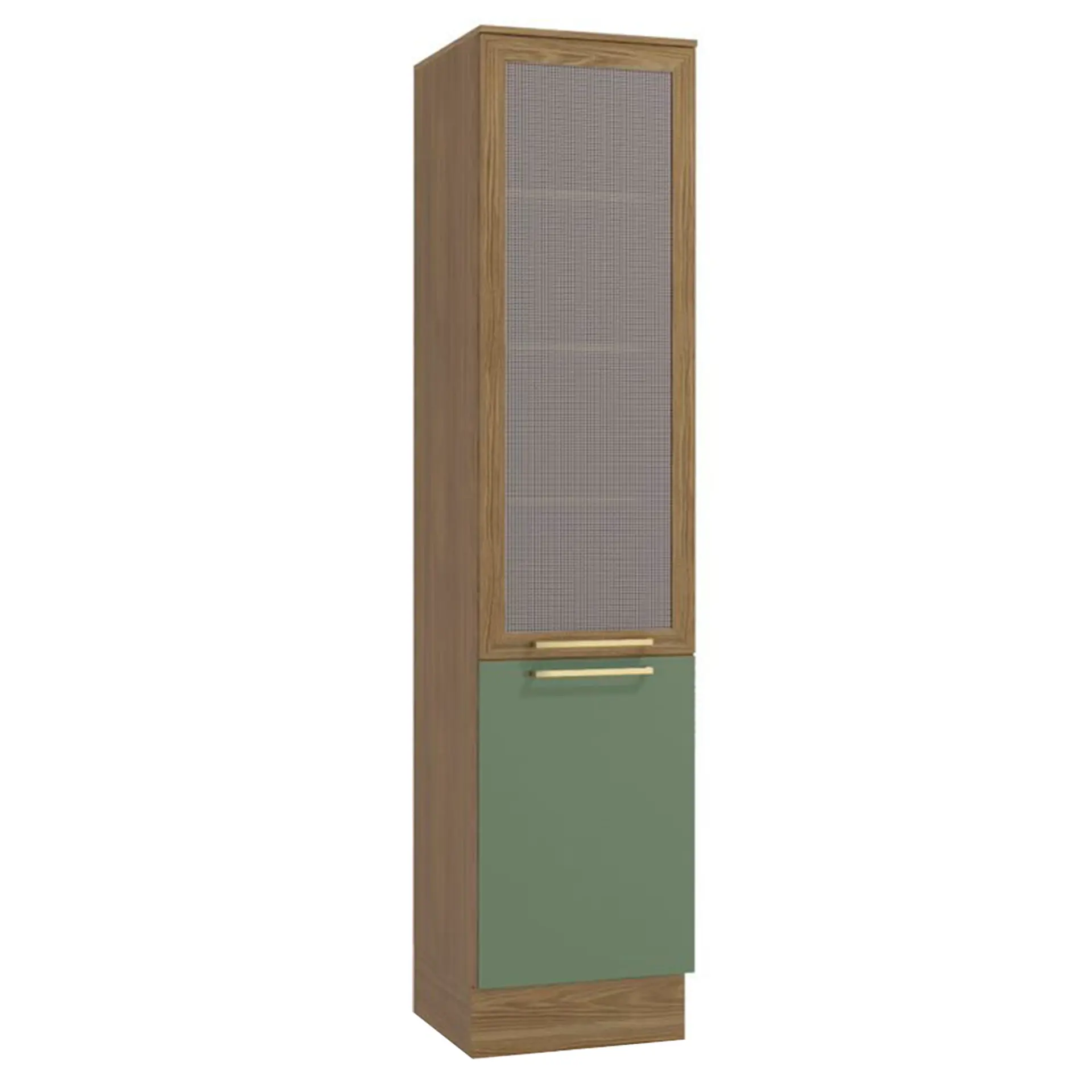 Cozinha Completa Modulada 5 Peças 11 Portas 3 Gavetas MDP Botanic Kappesberg - Nog. Fosco/Verde Oliva