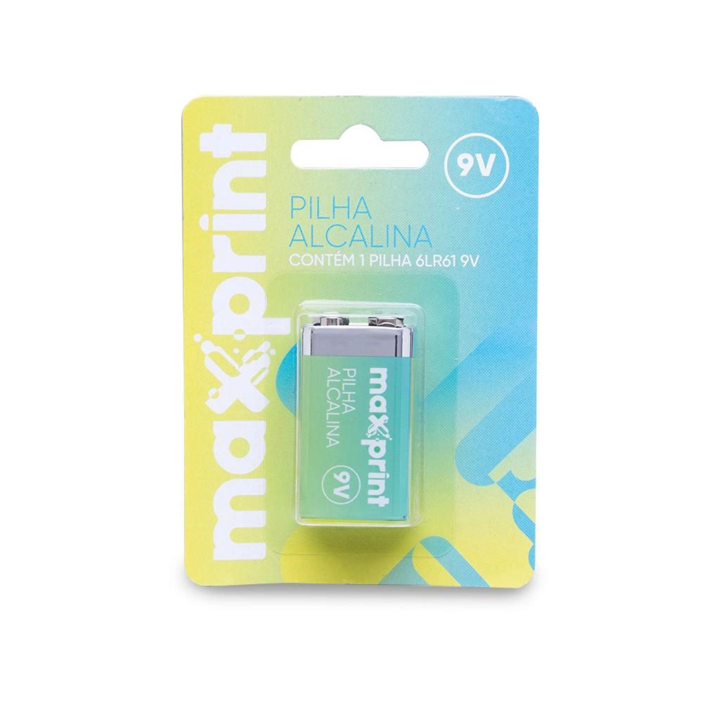 Bateria 9 Volts Alcalina Maxprint - 756396 - Vendido Unitário