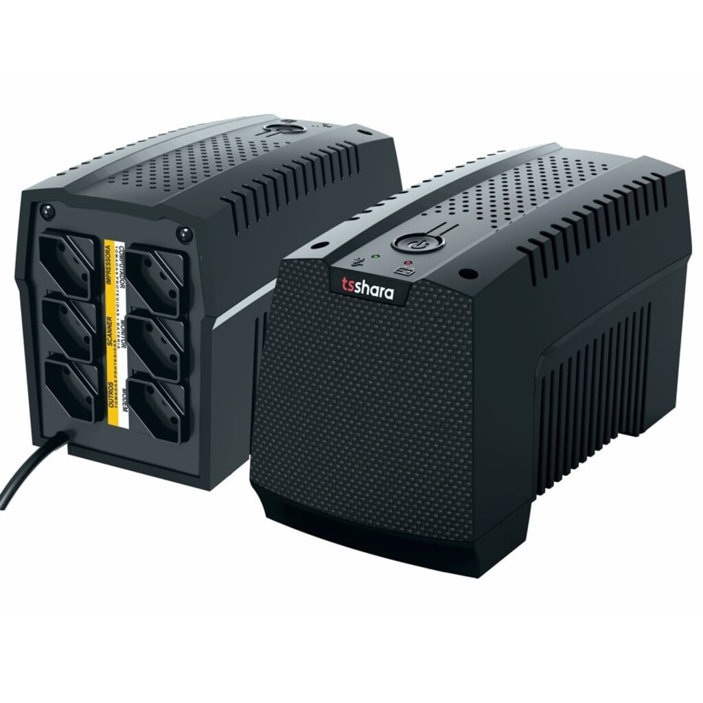 No-Break TS Shara 700VA Entrada Bivolt e Saída 115V Mini 1 Bateria 6 Tomadas - 4541