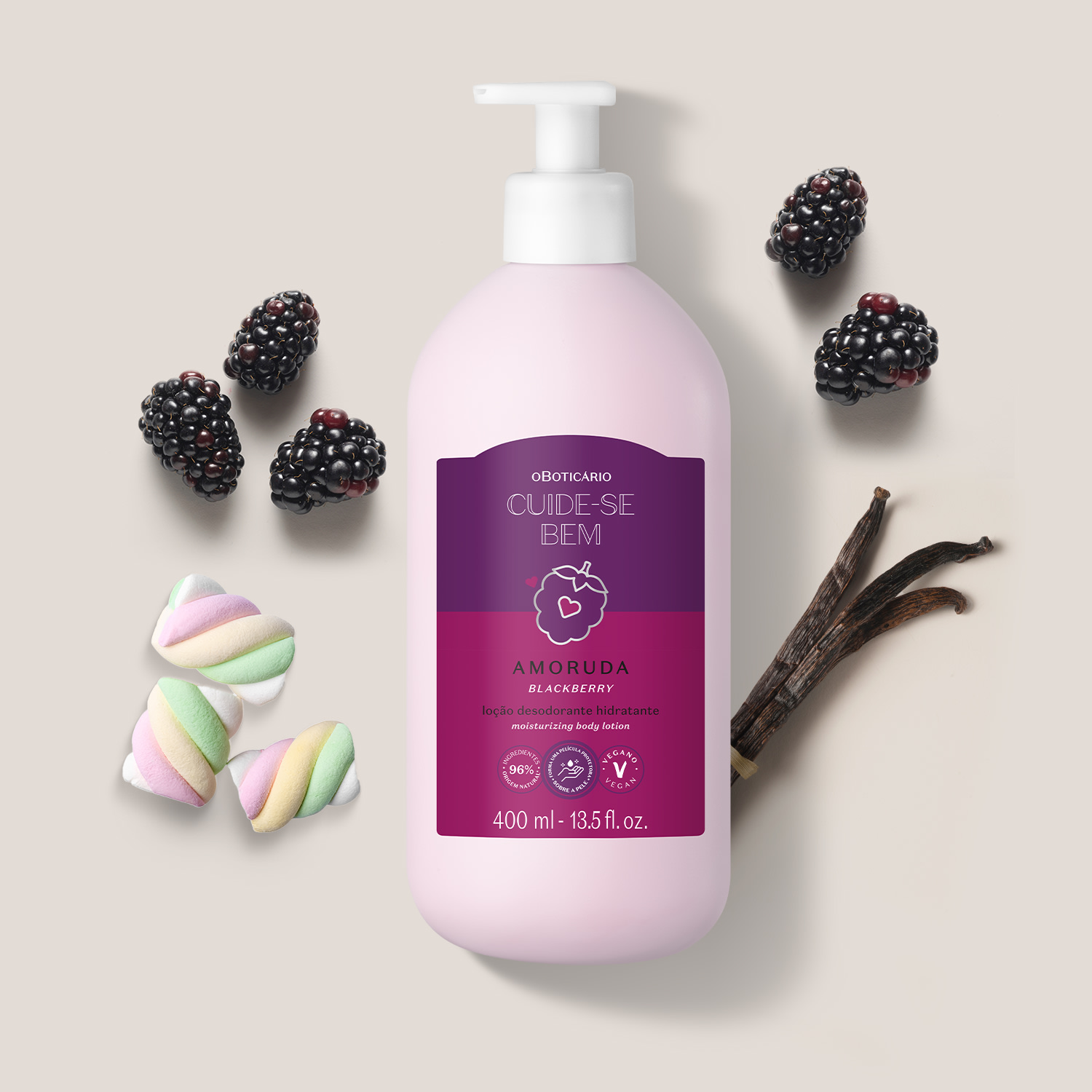 Loção Hidratante Desodorante Corporal Cuide-se Bem Amoruda 400ml