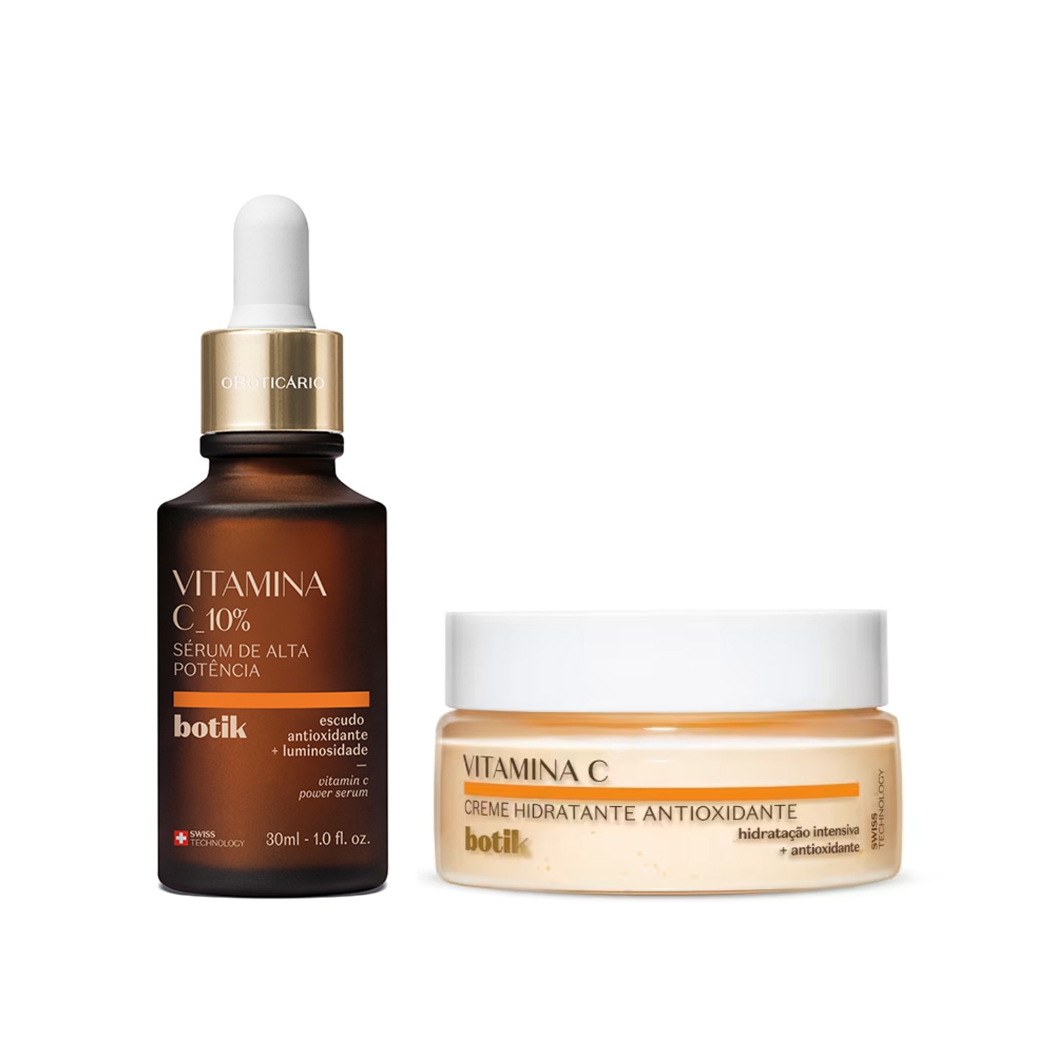 Combo Sérum Vitamina C 10% Botik 30ml + Creme Hidratante Vitamina C Botik 50g