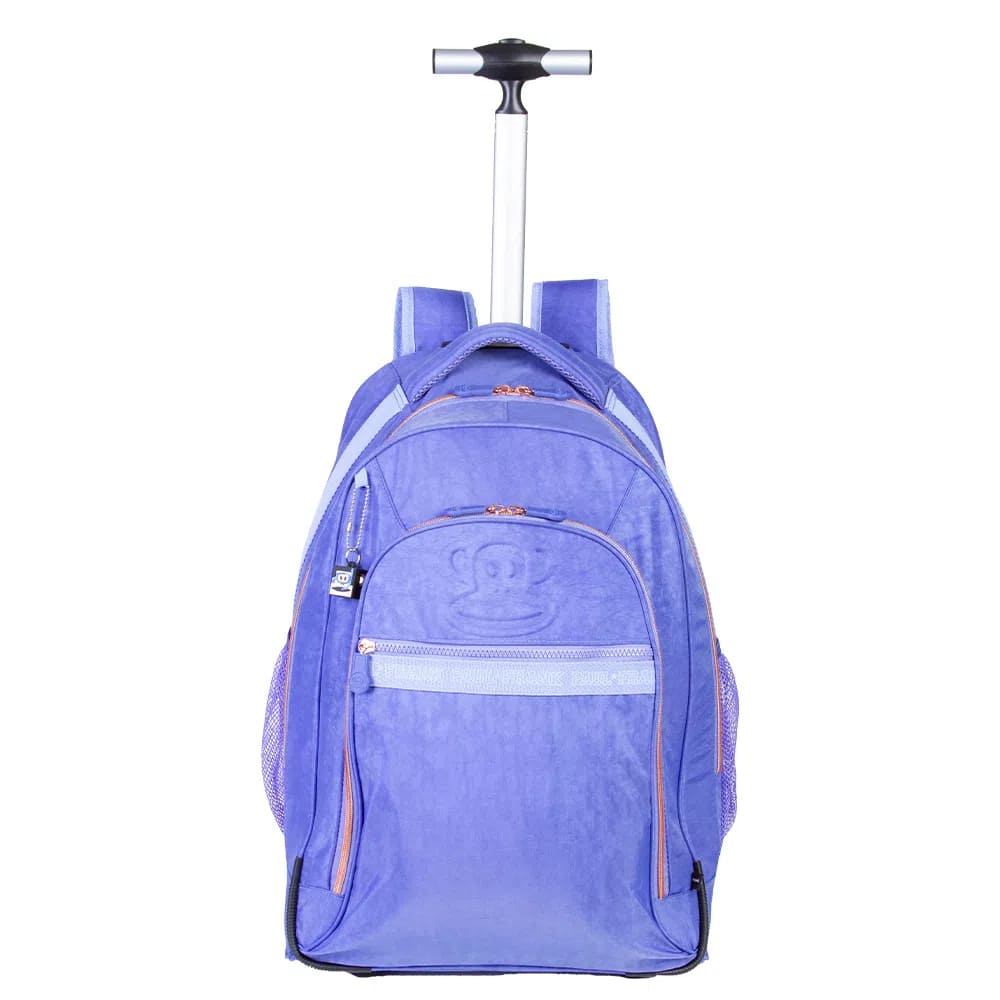 Mochila com Rodas Sestini Paul Frank T03 Lavanda Compartimentos 2 em 1
