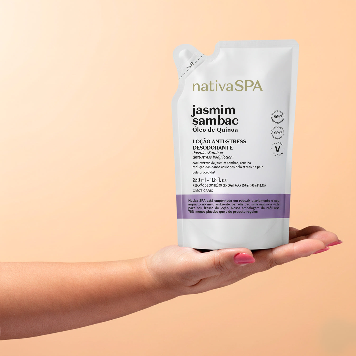 Refil Loção Corporal Anti-stress Nativa SPA Jasmim Sambac 400ml