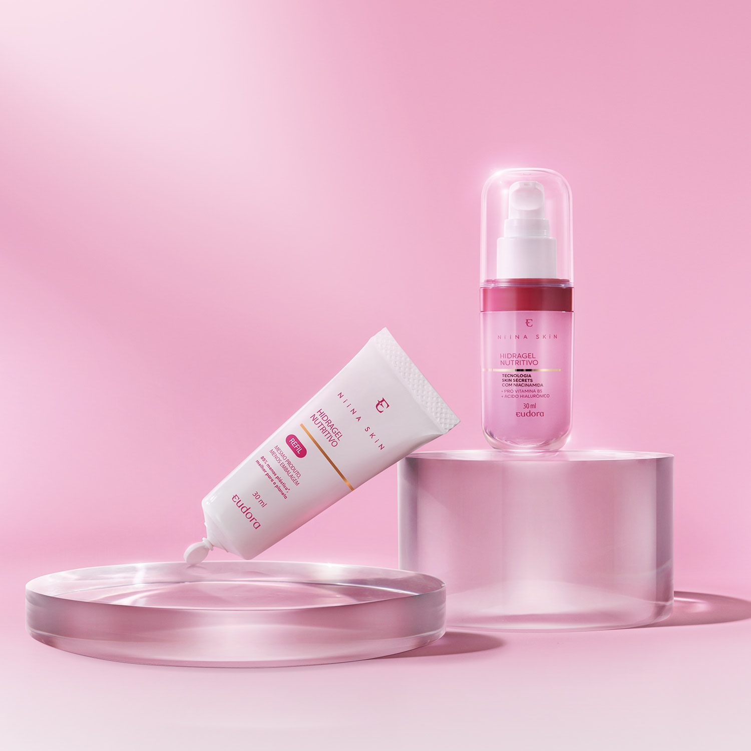 Combo Niina Secrets Skin: Hidragel Nutritivo 30ml + Refil 30ml