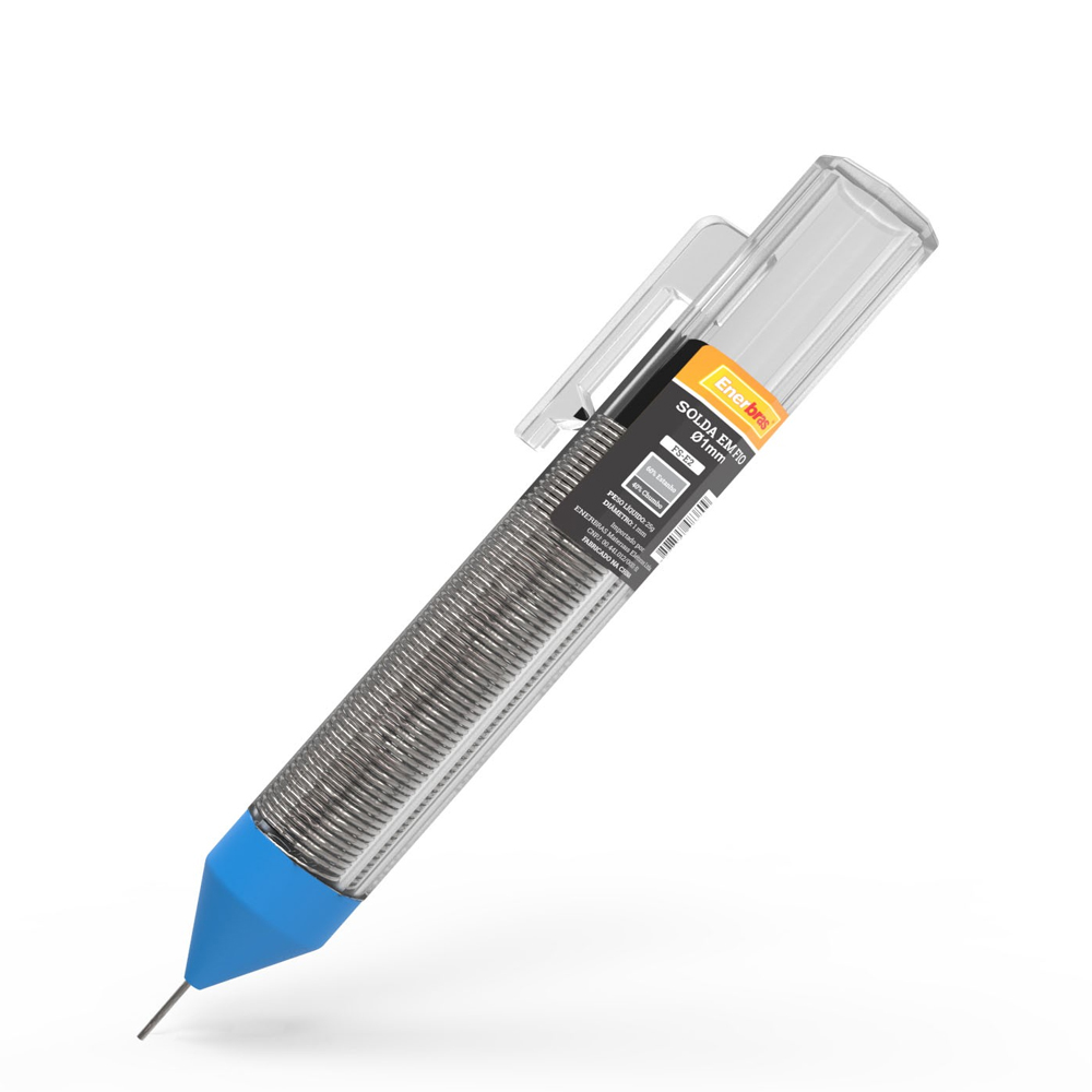 Solda Estanho Tubinho 25g 1mm Enerbras Unitário FSE2