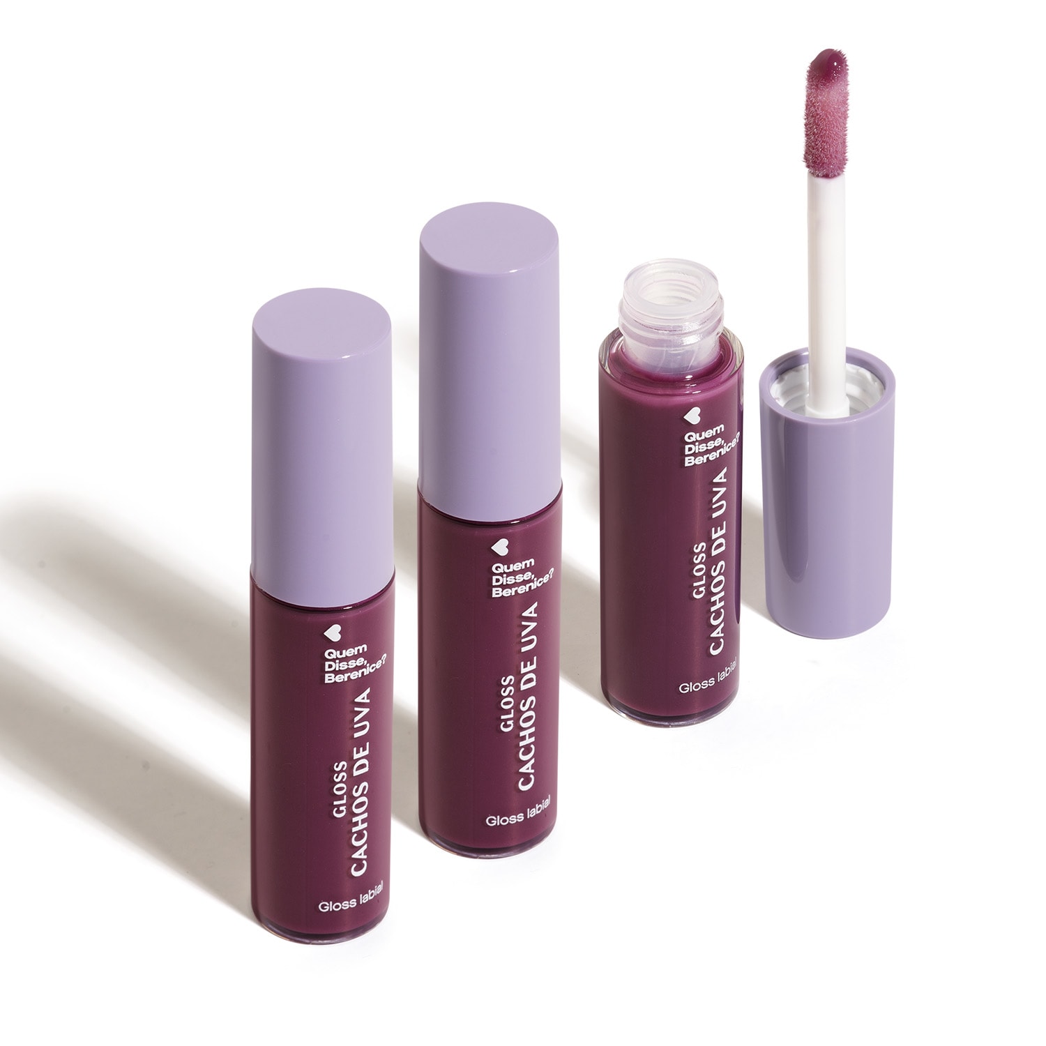 Combo Gloss Labial Cachos de Uva QDB E Cuide-se Bem Quem Disse, Berenice? 10ml (3 itens)