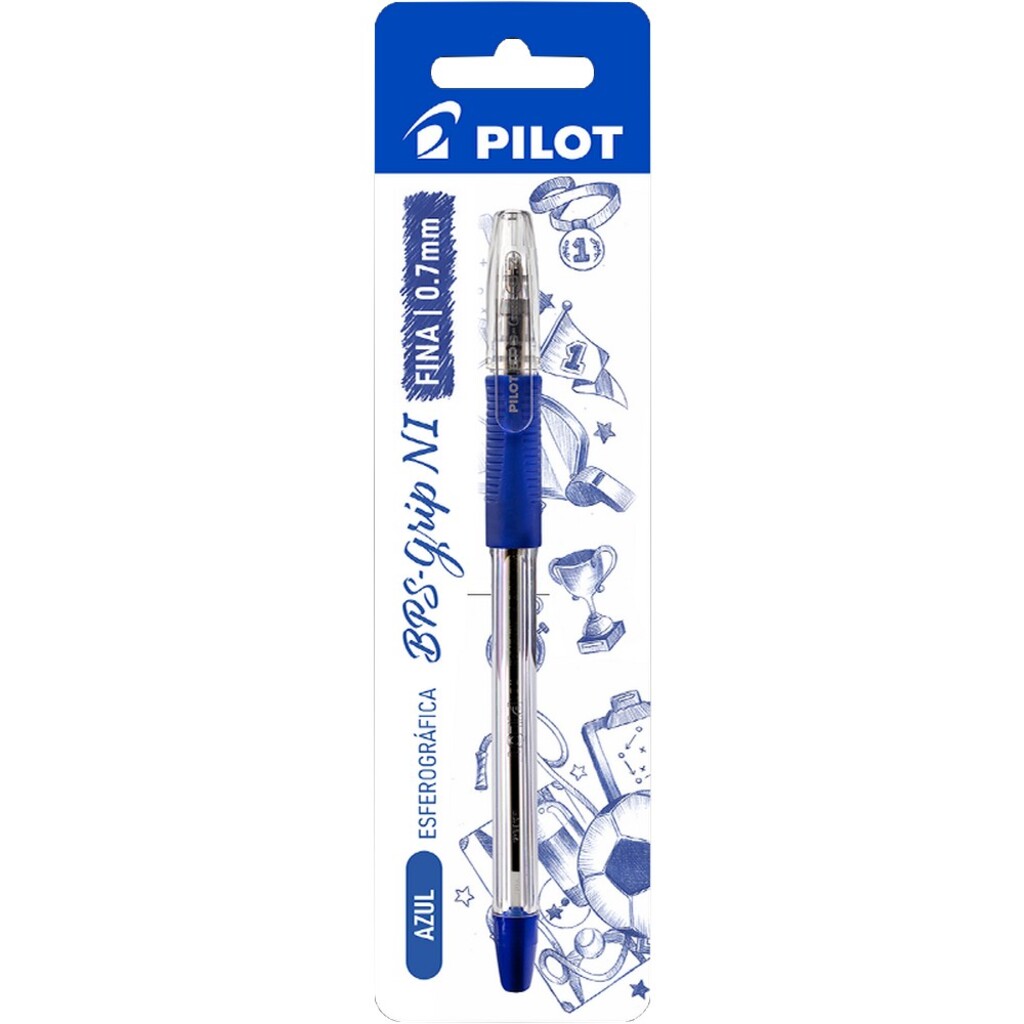 Caneta Esferográfica 0.7mm Fina Azul - Pilot - Unitário - 1480006SM024AZ
