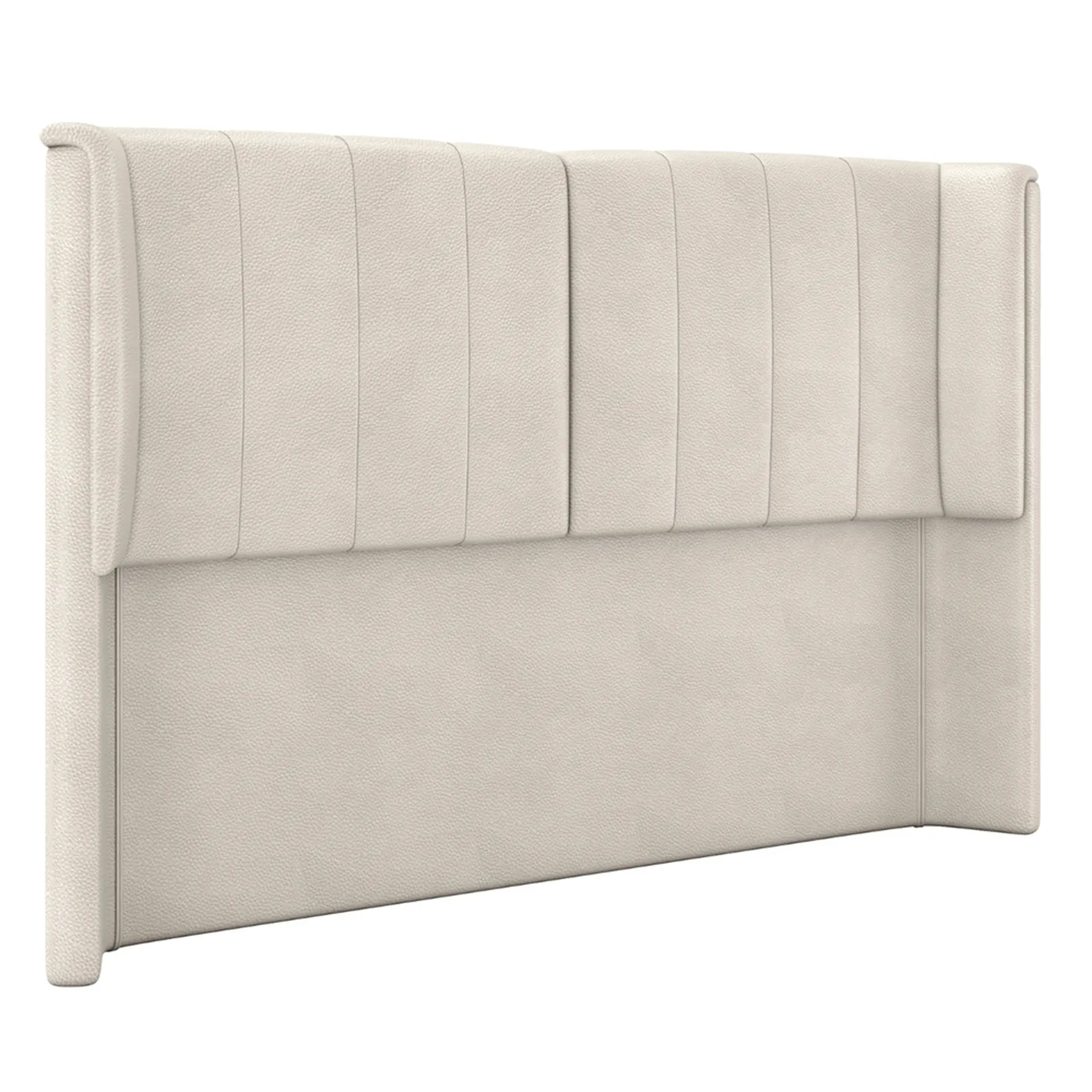 Cabeceira King 195cm Estofada Paris Fabone - CORINO BEGE