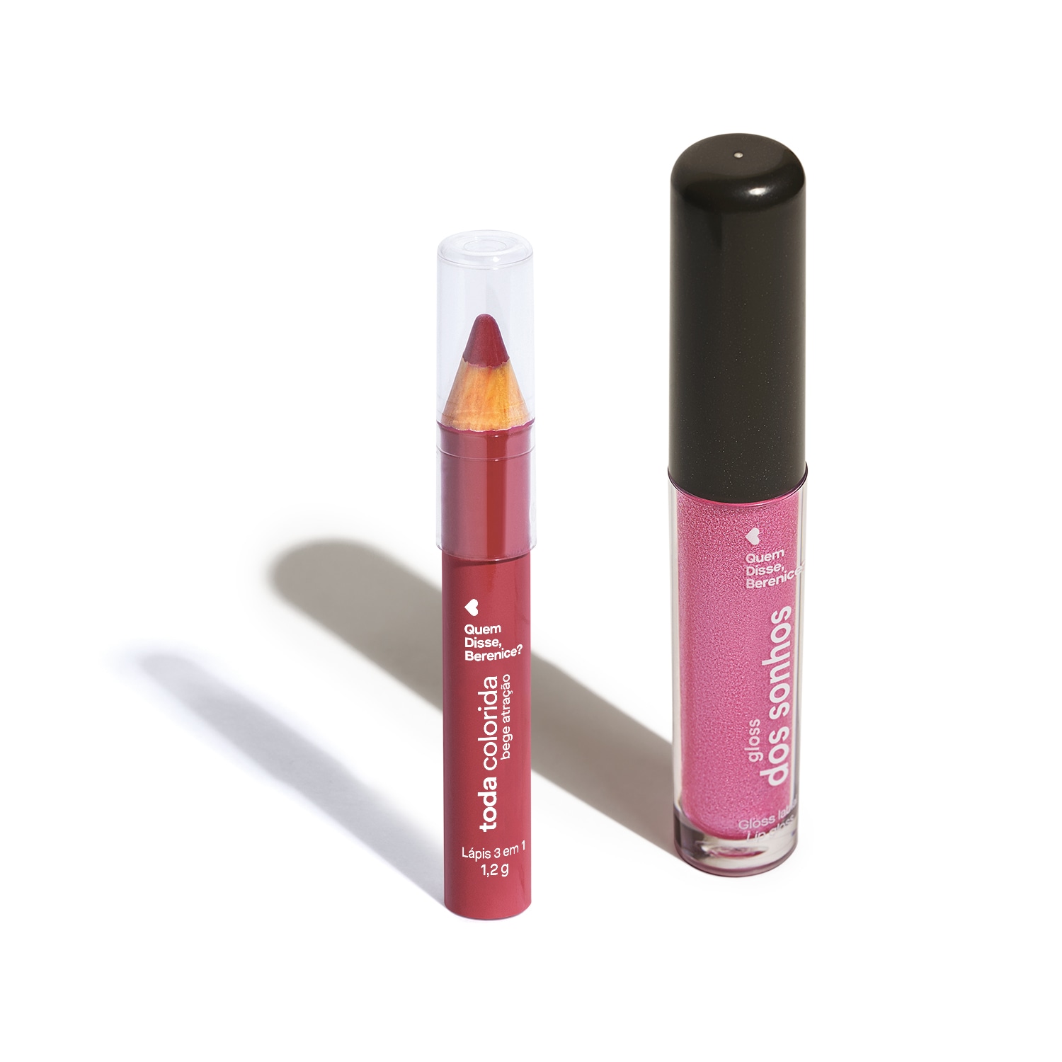 Kit Quem Disse, Berenice? Lábios Incríveis Duo Rosa (2 Produtos)