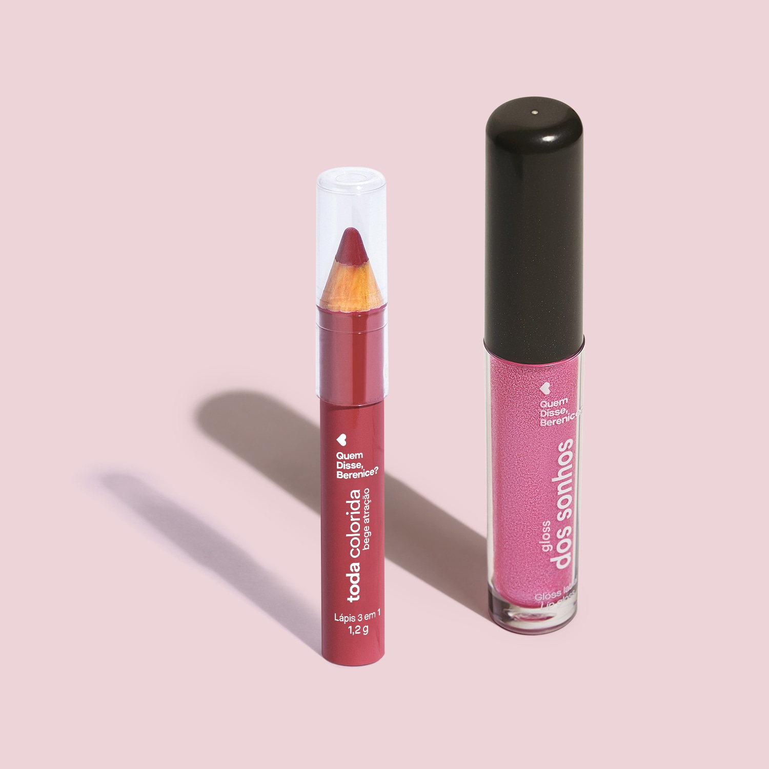 Kit Quem Disse, Berenice? Lábios Incríveis Duo Rosa (2 Produtos)