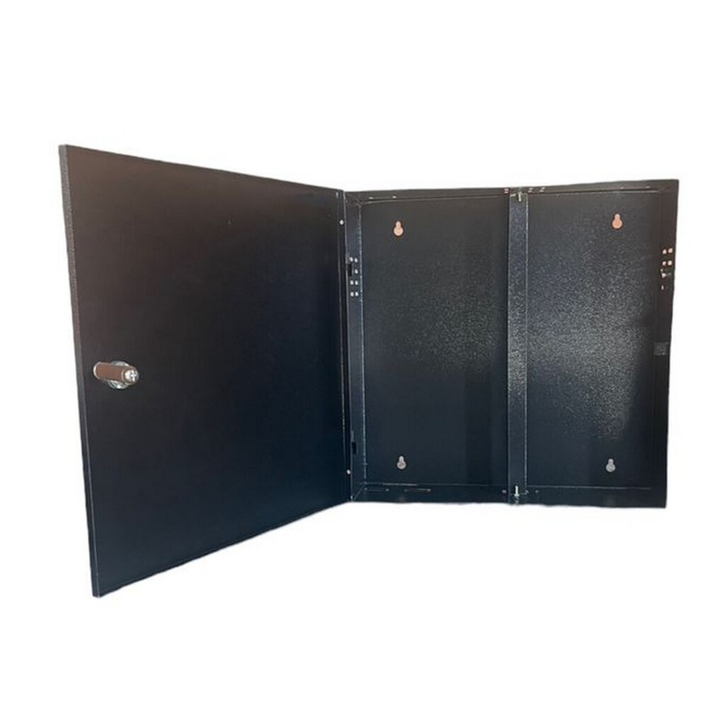 Rack para CFTV DVR Vazio Vertical 40x35x11cm com Chave Preto Fibra Metal - CF40X35X11PTO