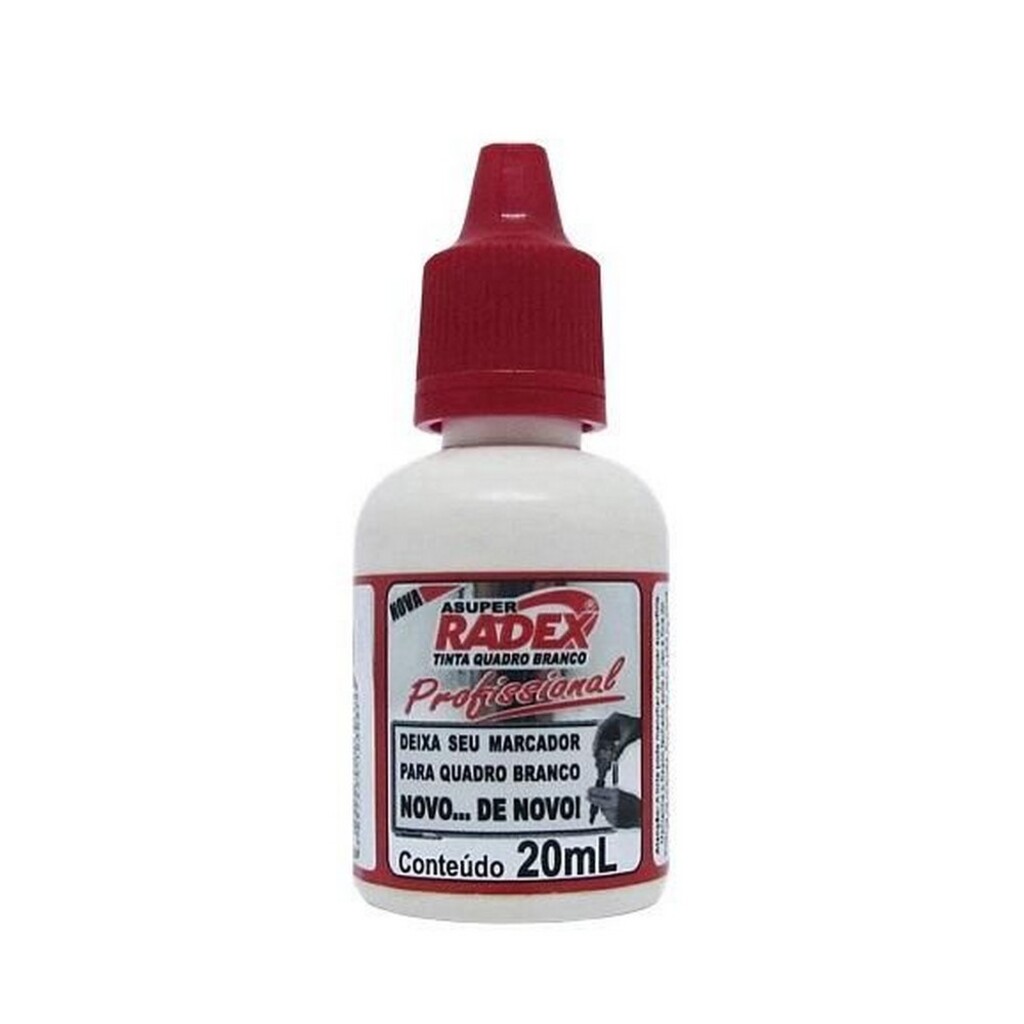 Tinta Marcador Para Quadro Branco 20ml Vermelho Radex - Caixa com 12 Unidades - 230