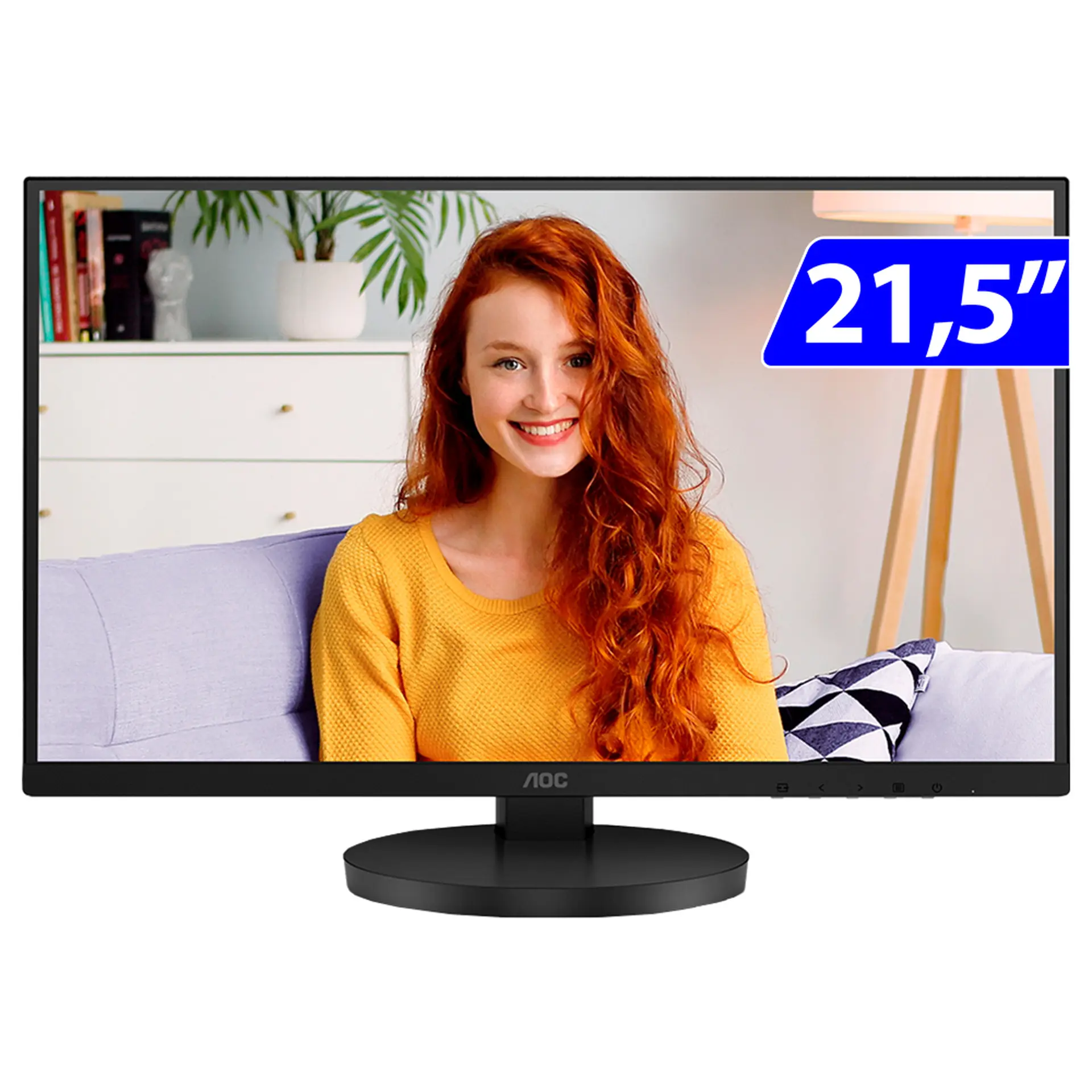 Monitor AOC W-LED 21,5" Widescreen Full HD HDMI VGA 22B3HMF - Preto - Bivolt