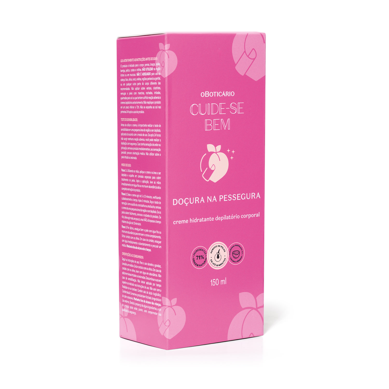 Creme Hidratante Depilatório Corporal Cuide-se Bem Doçura na Pessegura 150ml