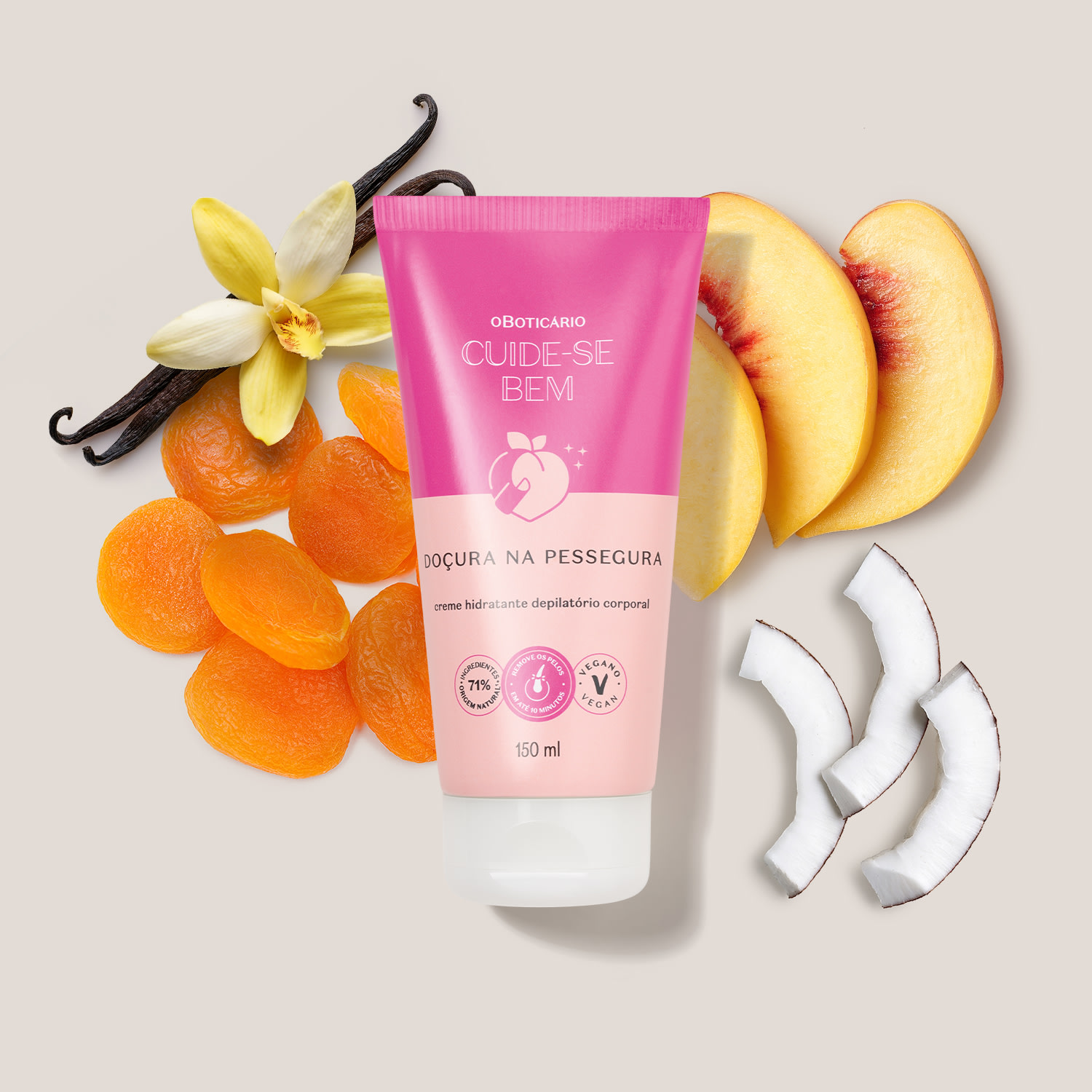 Creme Hidratante Depilatório Corporal Cuide-se Bem Doçura na Pessegura 150ml