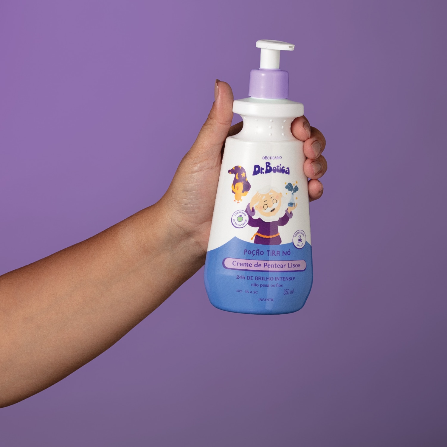 Creme Para Pentear Infantil Cabelos Lisos 1A À 2C Dr.Botica Poção Tira Nó 350ml