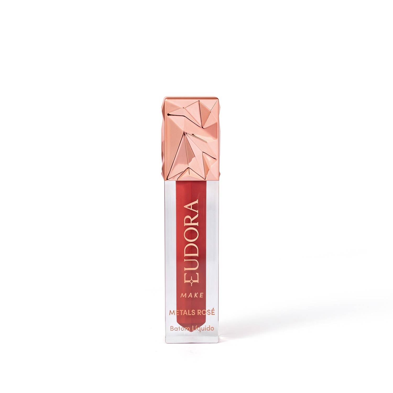Batom Líquido Cremoso Metals Rosé Terracota Exclusivo Eudora Make 2,5m