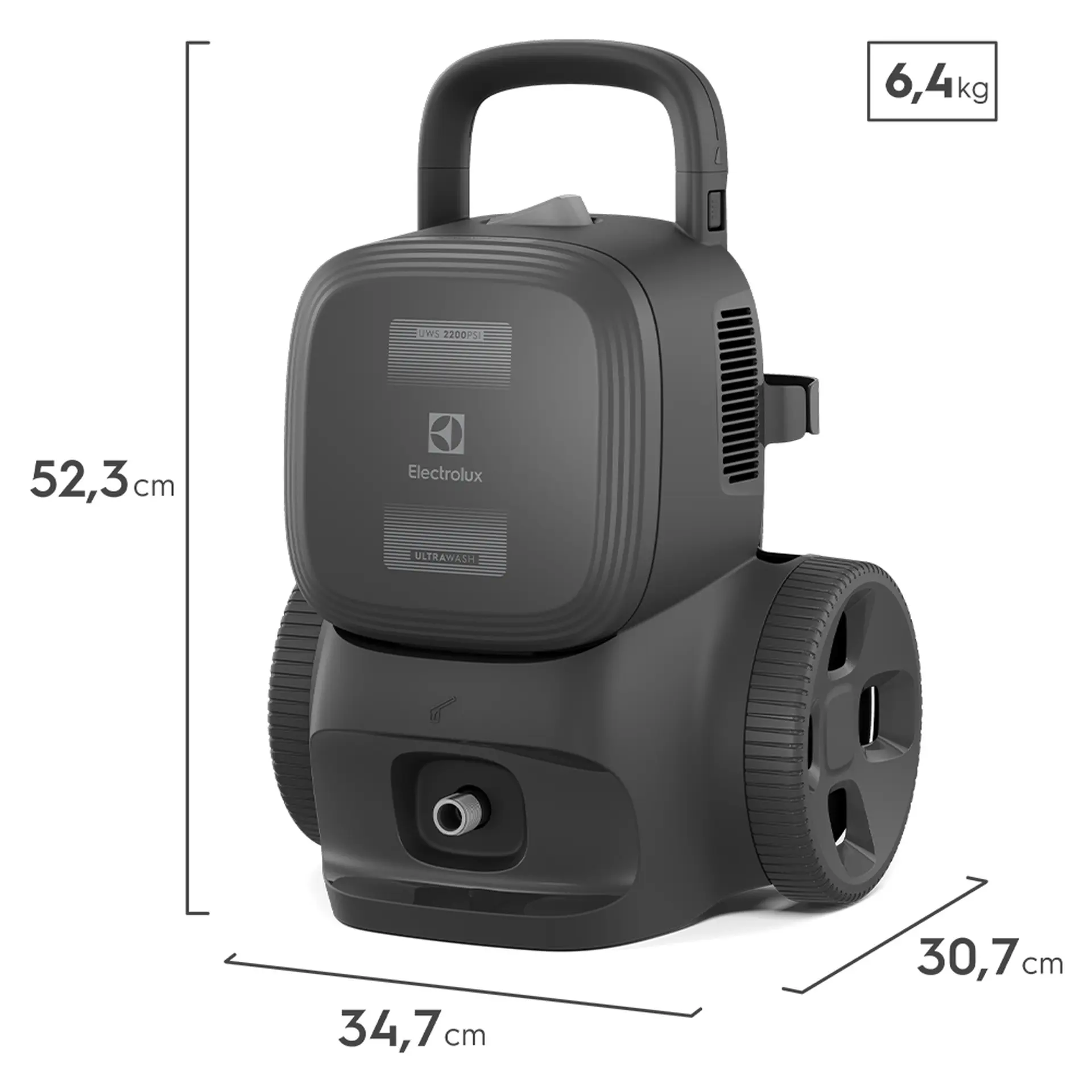 Lavadora de Alta Pressão Electrolux UWS2200 2200PSI 1800W 3410ANBR - Cinza - 110 Volts