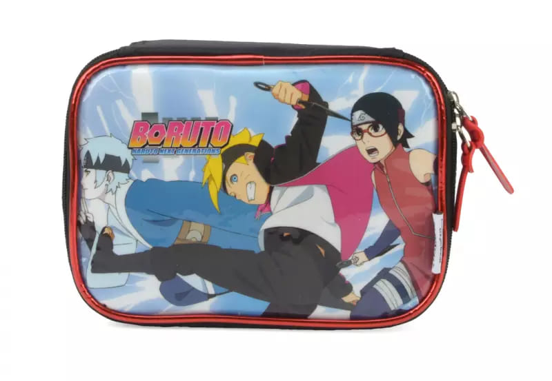 Estojo Luxcel Boruto Box Prático e Espaçoso Preto