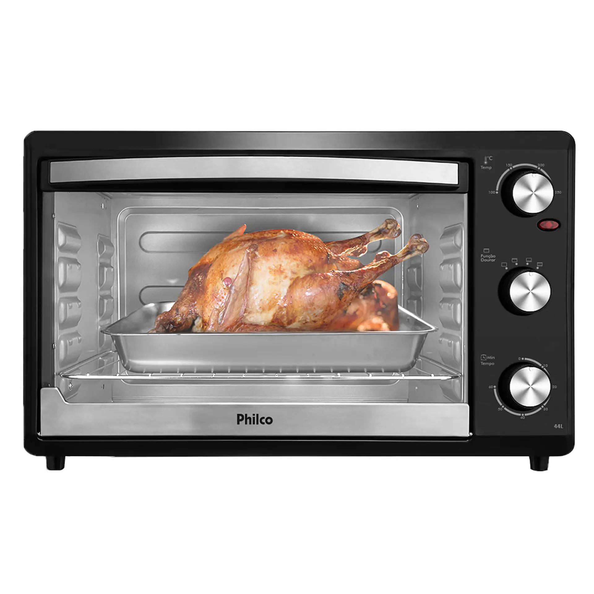Forno Elétrico de Bancada 44L Timer e Grelha Deslizante Philco PFE44P - Preto - 110 Volts