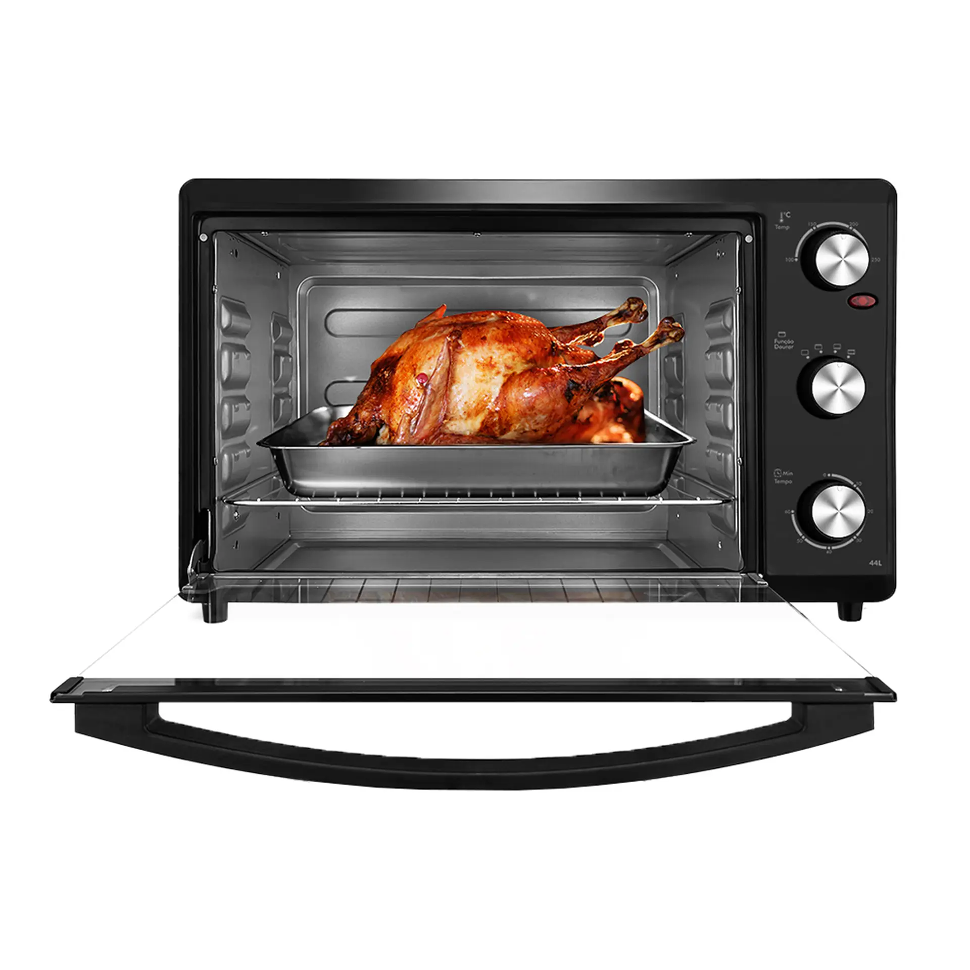 Forno Elétrico de Bancada 44L Timer e Grelha Deslizante Philco PFE44P - Preto - 110 Volts