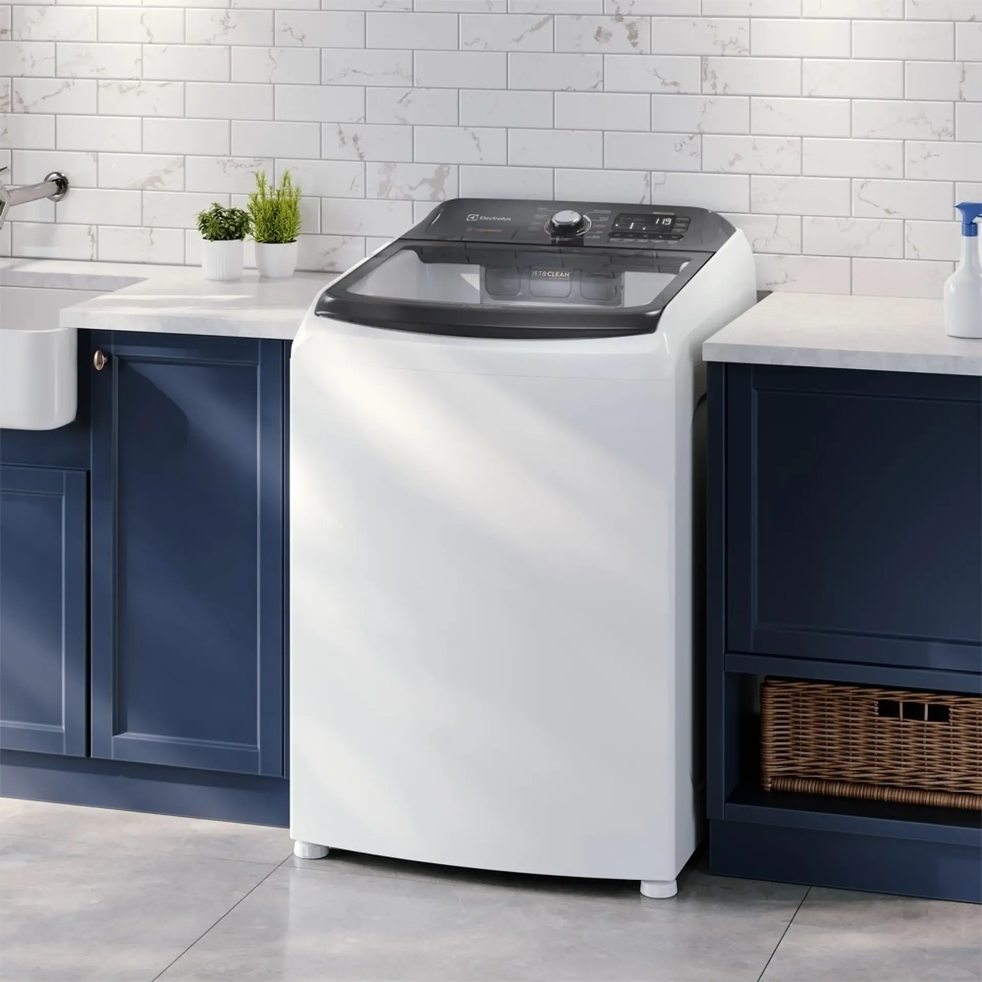 Máquina de Lavar Electrolux Premium Care com Cesto Inox 15kg 11 Programas LEC15 - Branco - 110 Volts