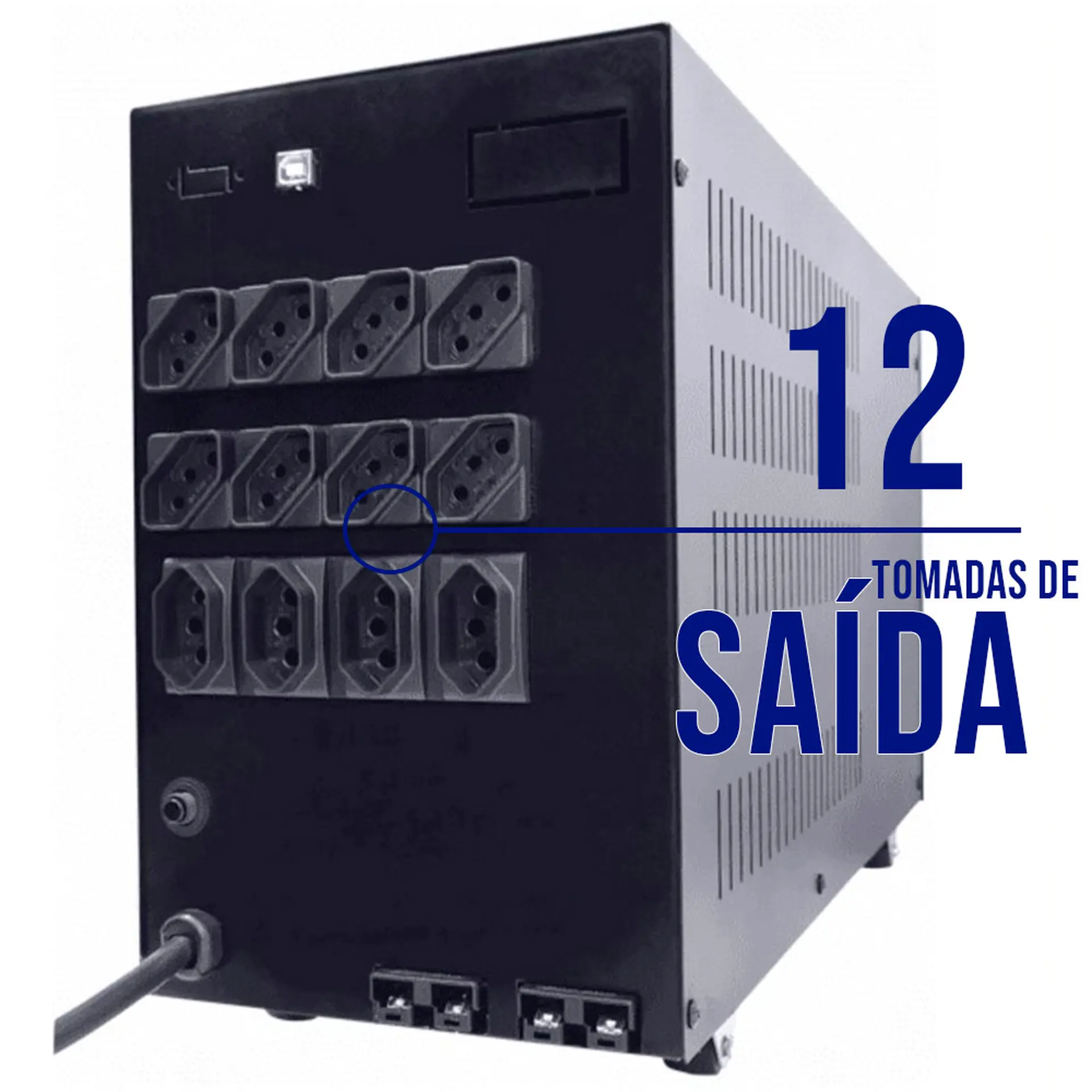Nobreak TS Shara UPS Senoidal Universal 2200VA 8 Tomadas 4452 - Preto - Bivolt