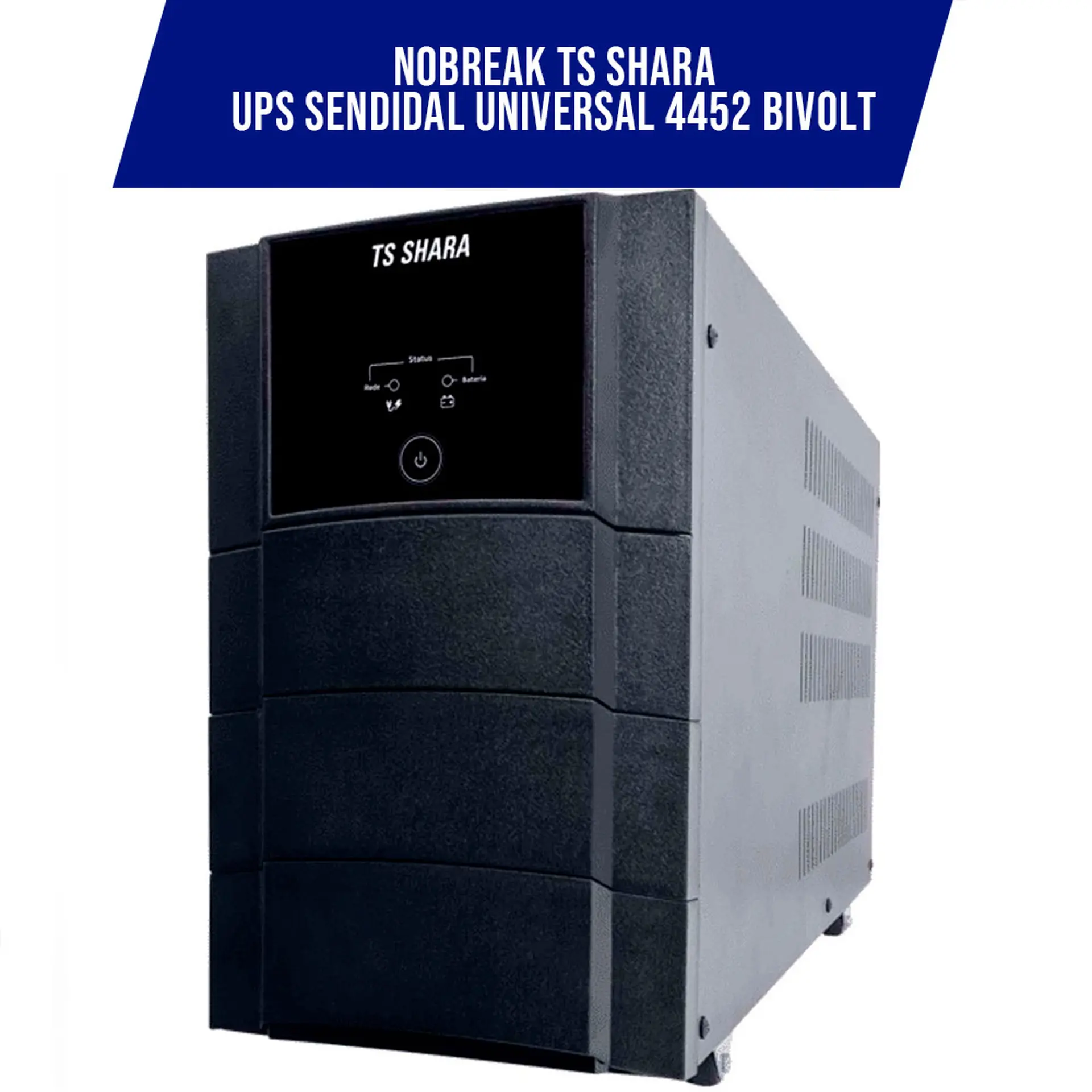 Nobreak TS Shara UPS Senoidal Universal 2200VA 8 Tomadas 4452 - Preto - Bivolt