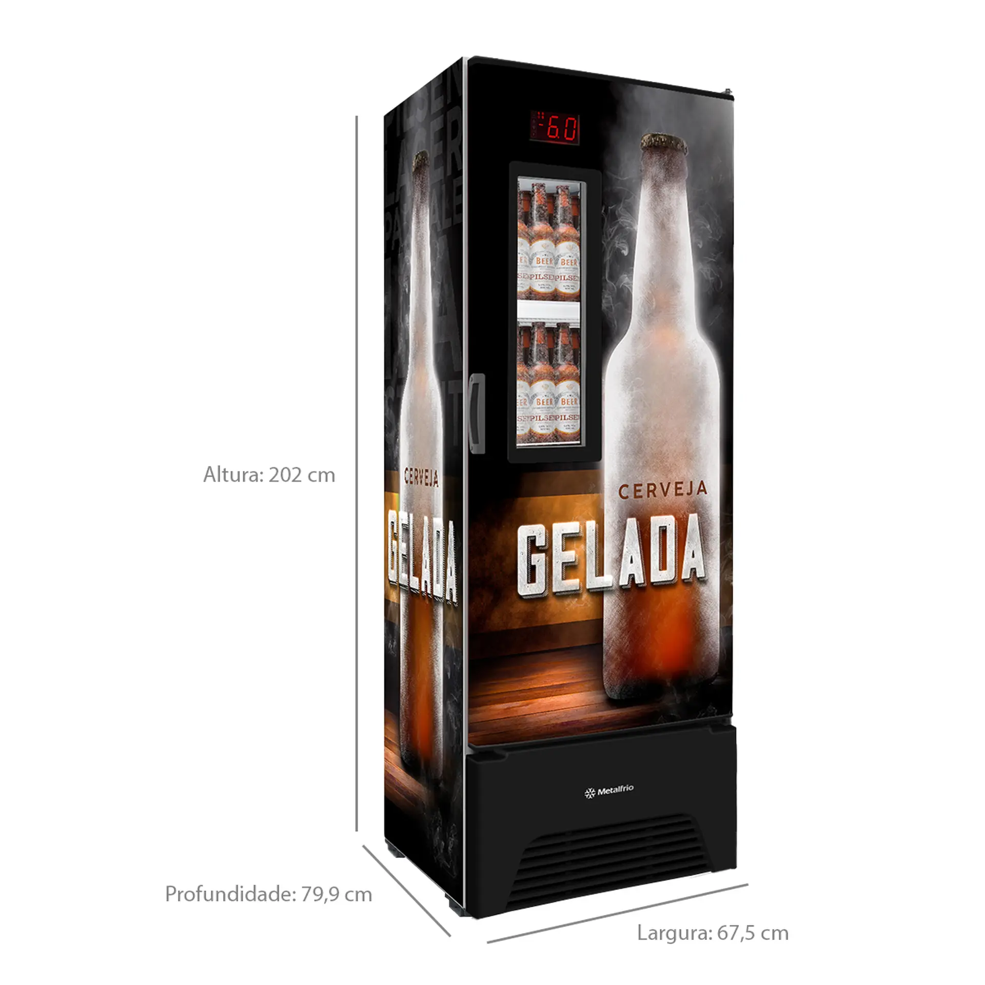 Cervejeira Metalfrio 574L Frost Free VN50AF - Preto - 220 Volts