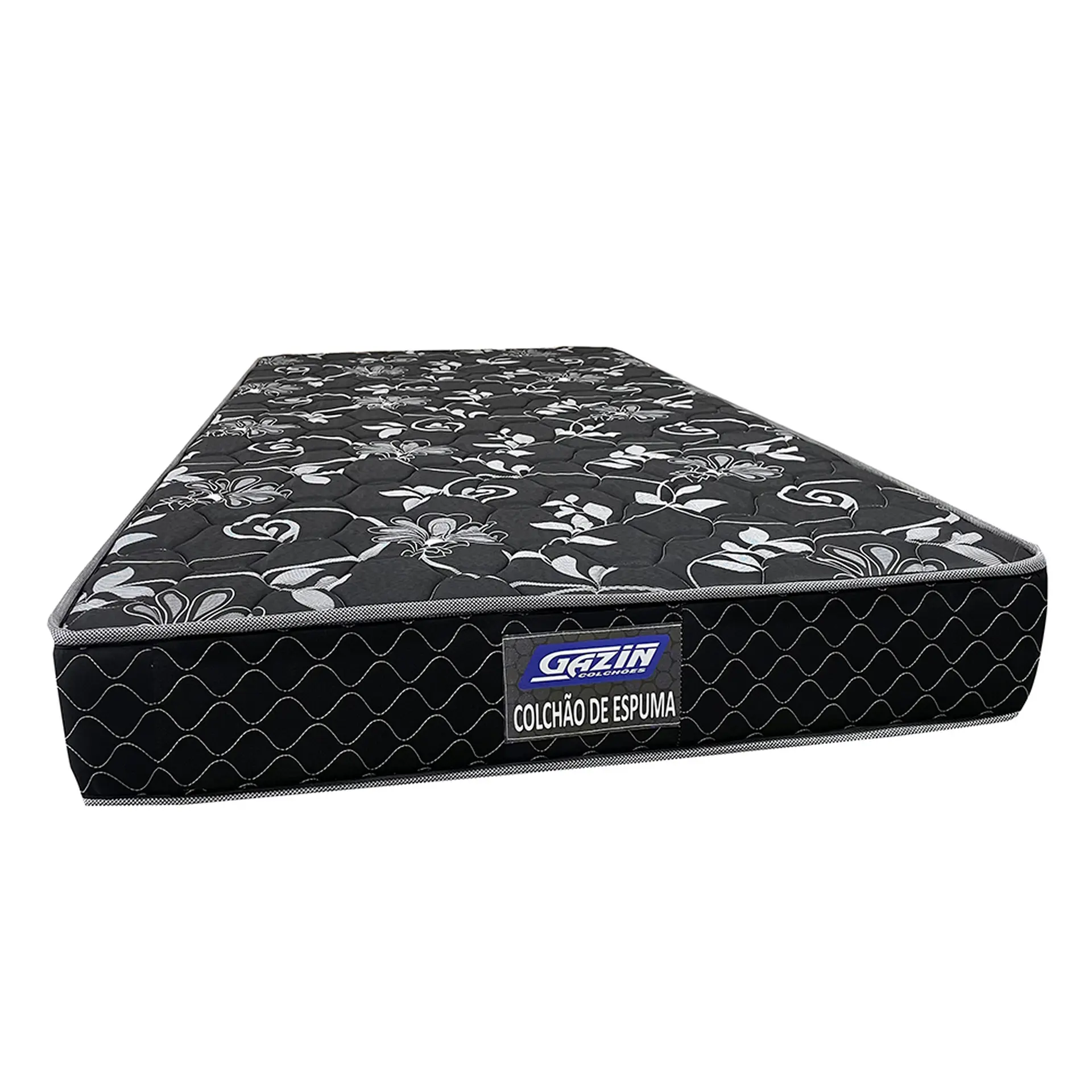 Colchão Solteiro de Espuma D33 Gazin Dunas 88x188 Double Face - Preto