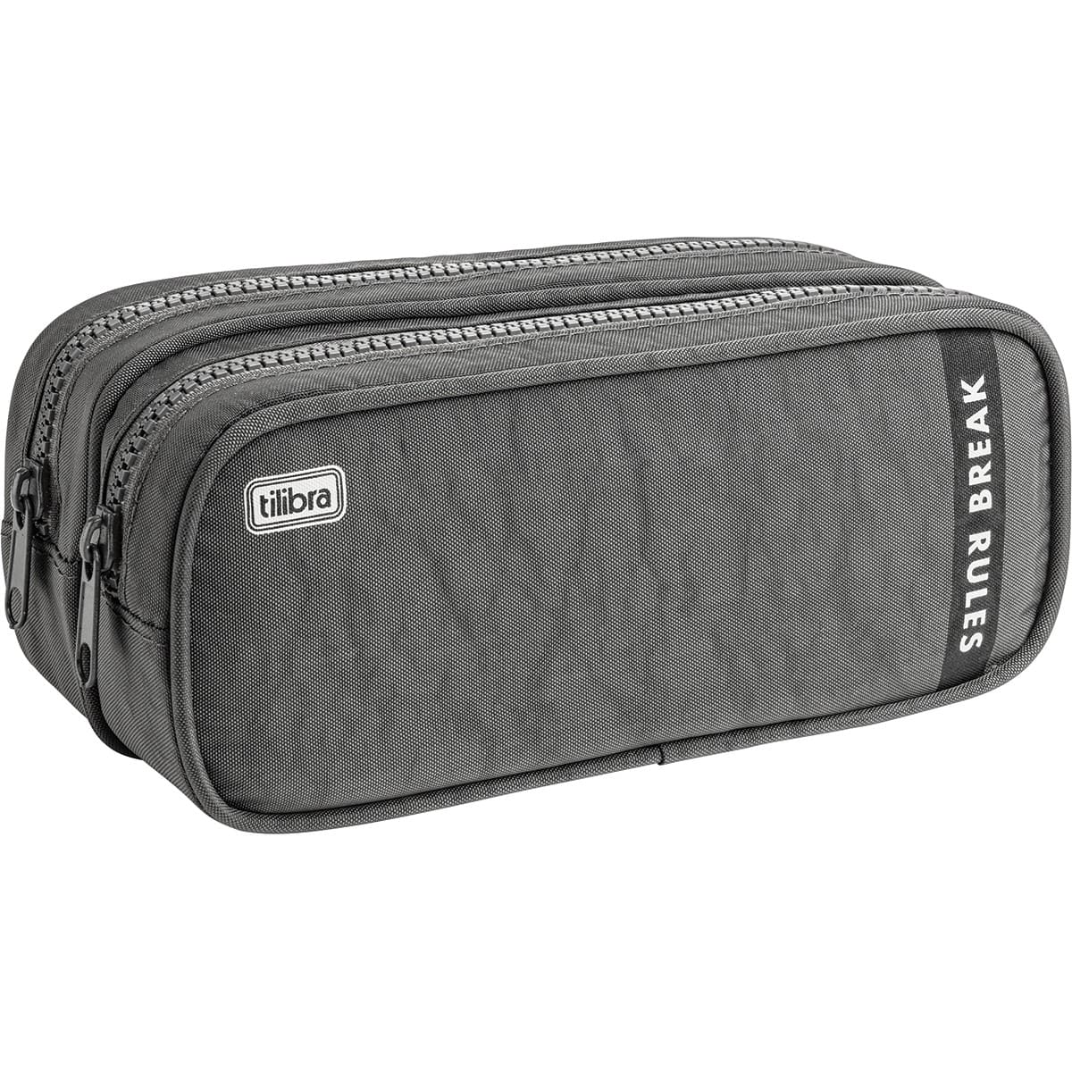 Estojo Tilibra Duplo Académie Young Grande Prático e Espaçoso Cinza