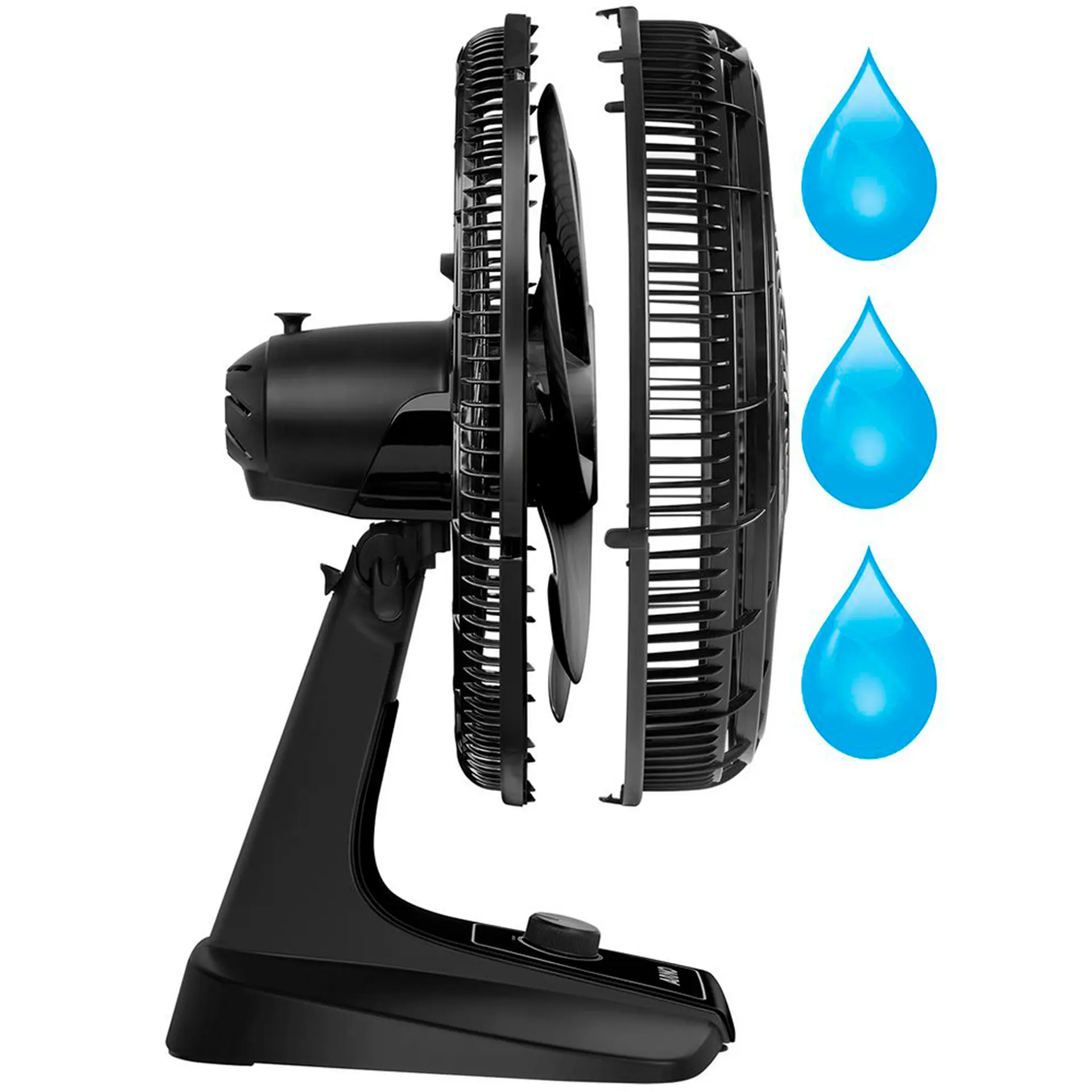 Ventilador 2 em 1 Mesa e Parede Arno Turbo Force 40cm VF42 6 Pás 126W - Preto - 110 Volts
