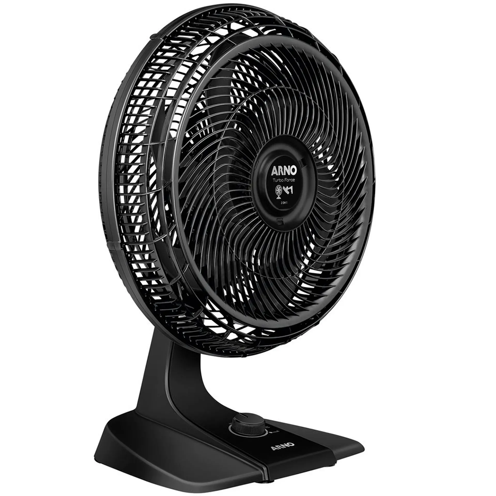 Ventilador 2 em 1 Mesa e Parede Arno Turbo Force 40cm VF42 6 Pás 126W - Preto - 110 Volts
