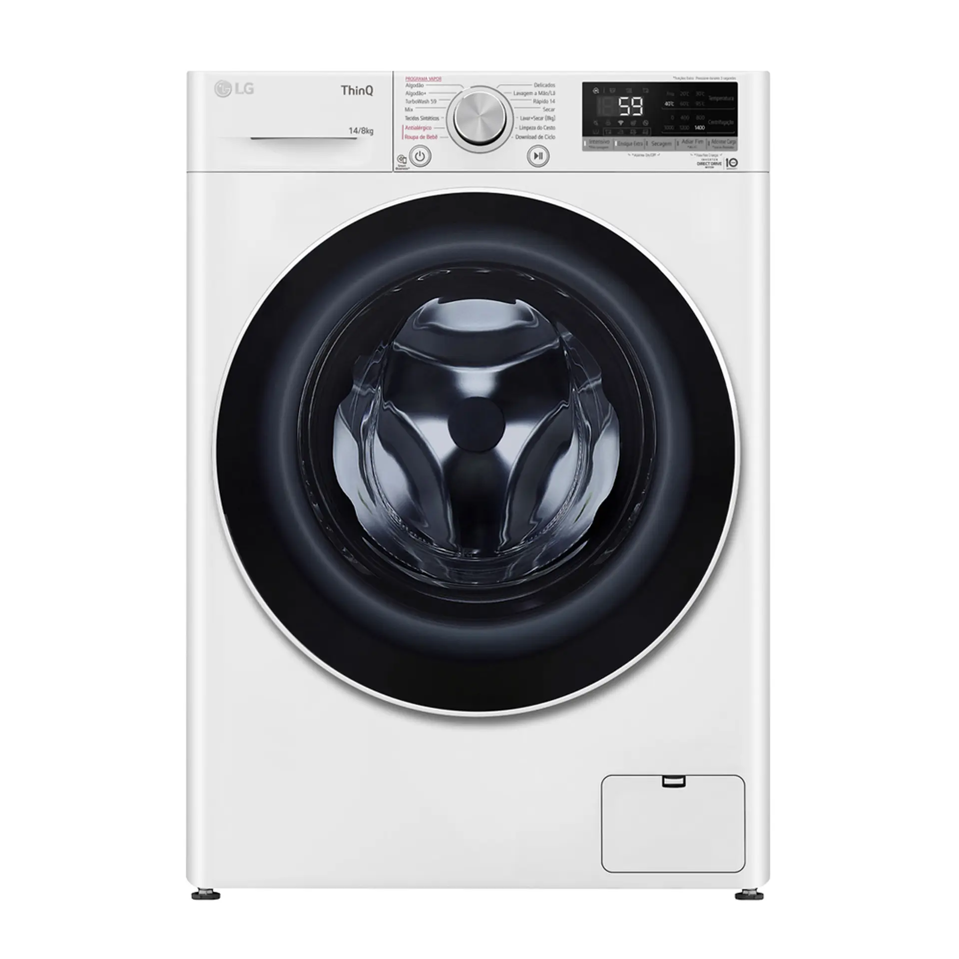 Lava e Seca Smart LG CV5 14kg Com Inteligência Artificial CV5014WC4A - Branco - 220 Volts