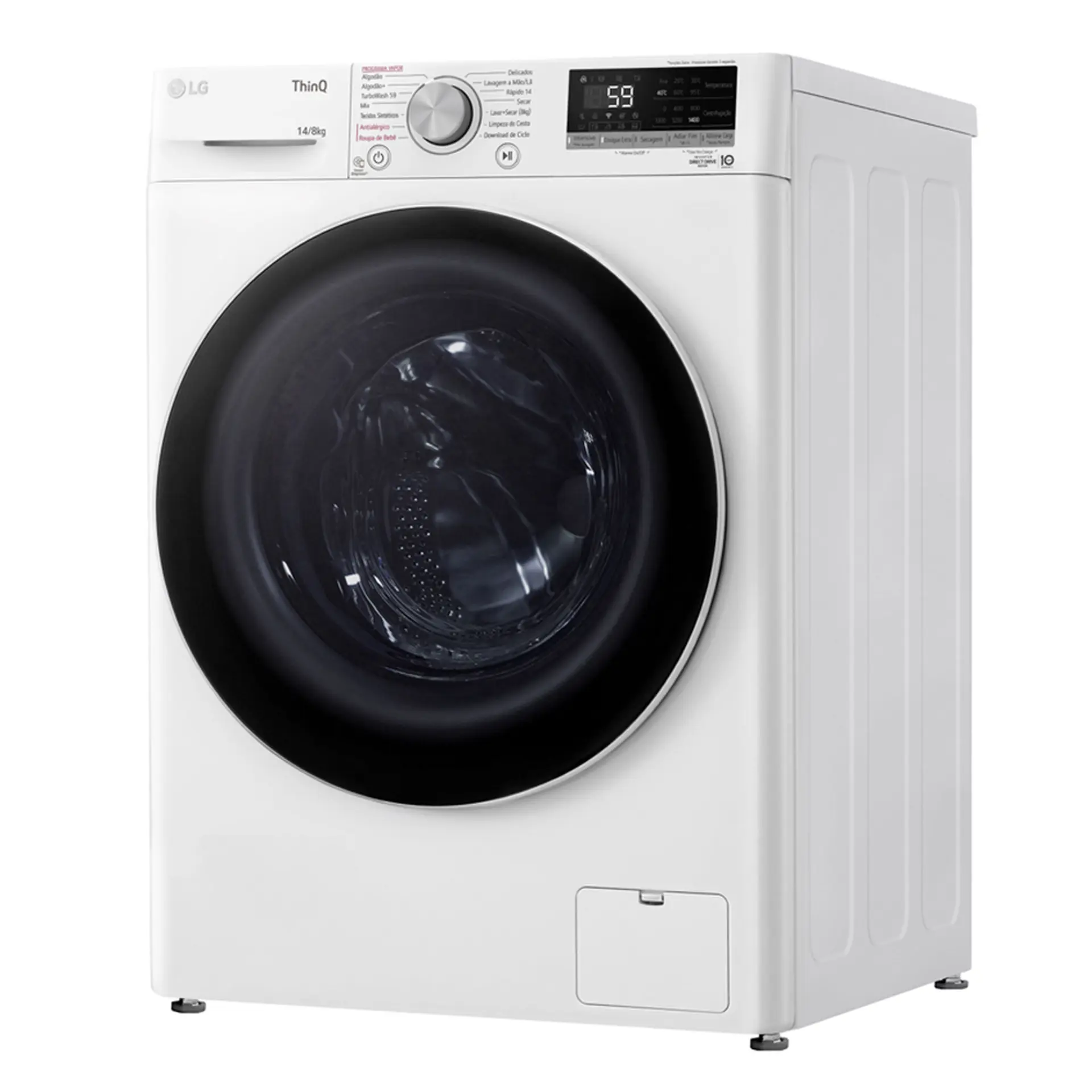 Lava e Seca Smart LG CV5 14kg Com Inteligência Artificial CV5014WC4A - Branco - 220 Volts