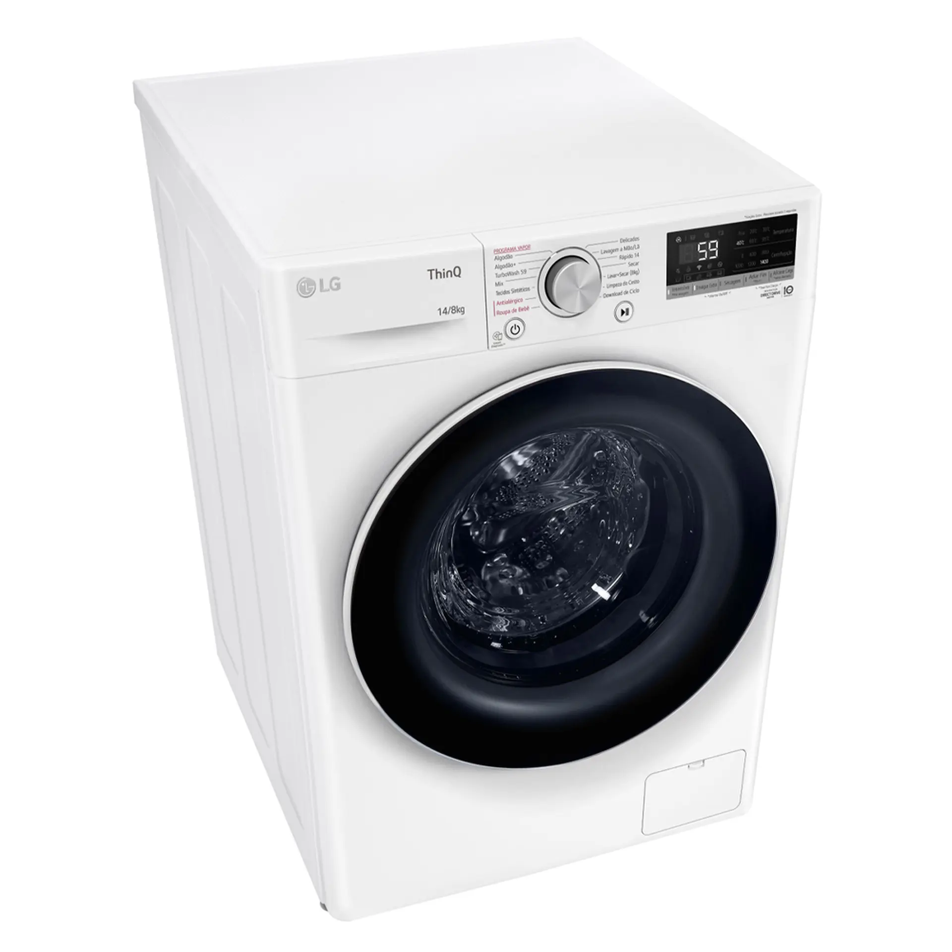 Lava e Seca Smart LG CV5 14kg Com Inteligência Artificial CV5014WC4A - Branco - 220 Volts