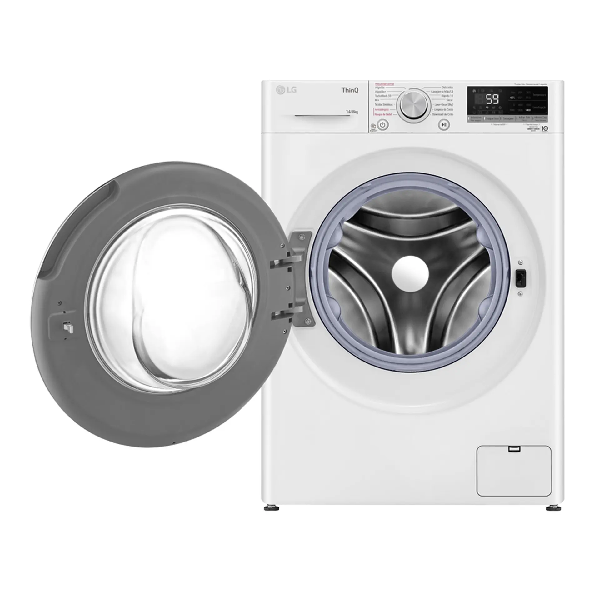 Lava e Seca Smart LG CV5 14kg Com Inteligência Artificial CV5014WC4A - Branco - 220 Volts